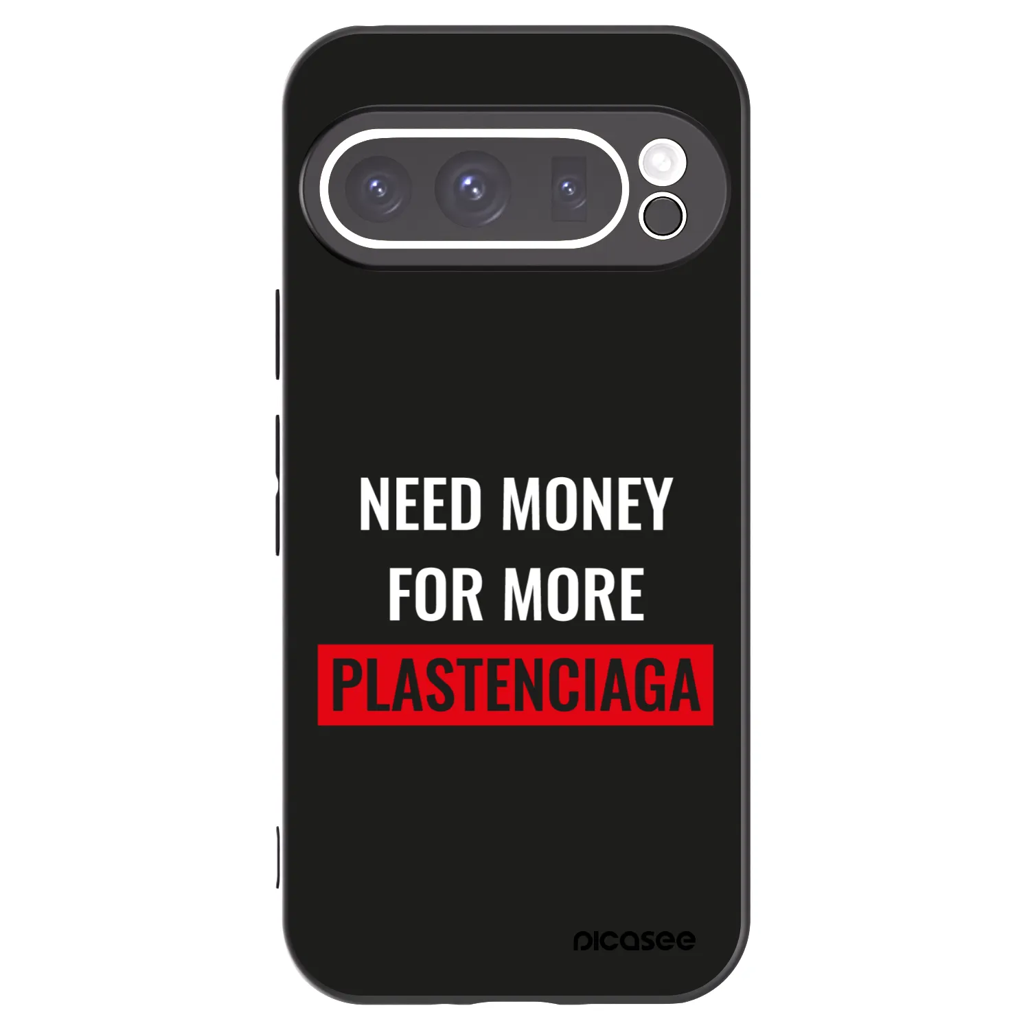 Picasee silikonowe czarne etui na Google Pixel 9 Pro - More PLASTENCIAGA
