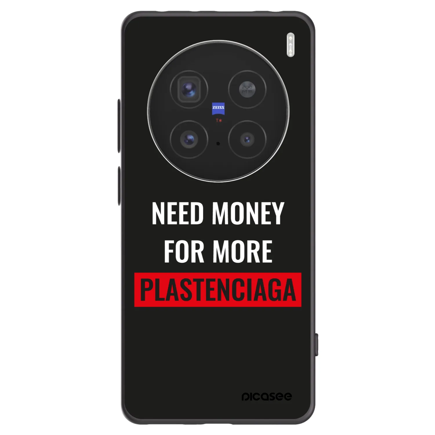 Picasee silikonowe czarne etui na Vivo X200 Pro - More PLASTENCIAGA