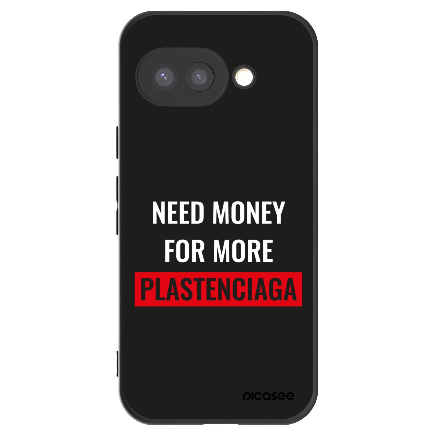 Picasee silikonowe czarne etui na Google Pixel 9a - More PLASTENCIAGA