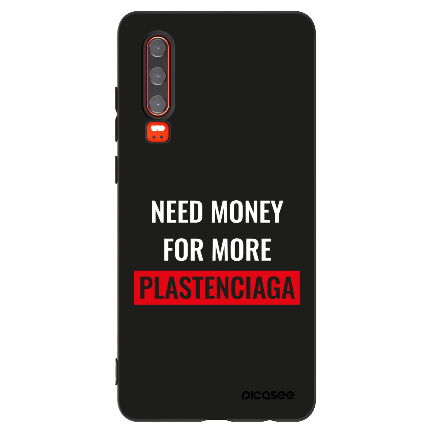 Picasee silikonowe czarne etui na Huawei P30 - More PLASTENCIAGA