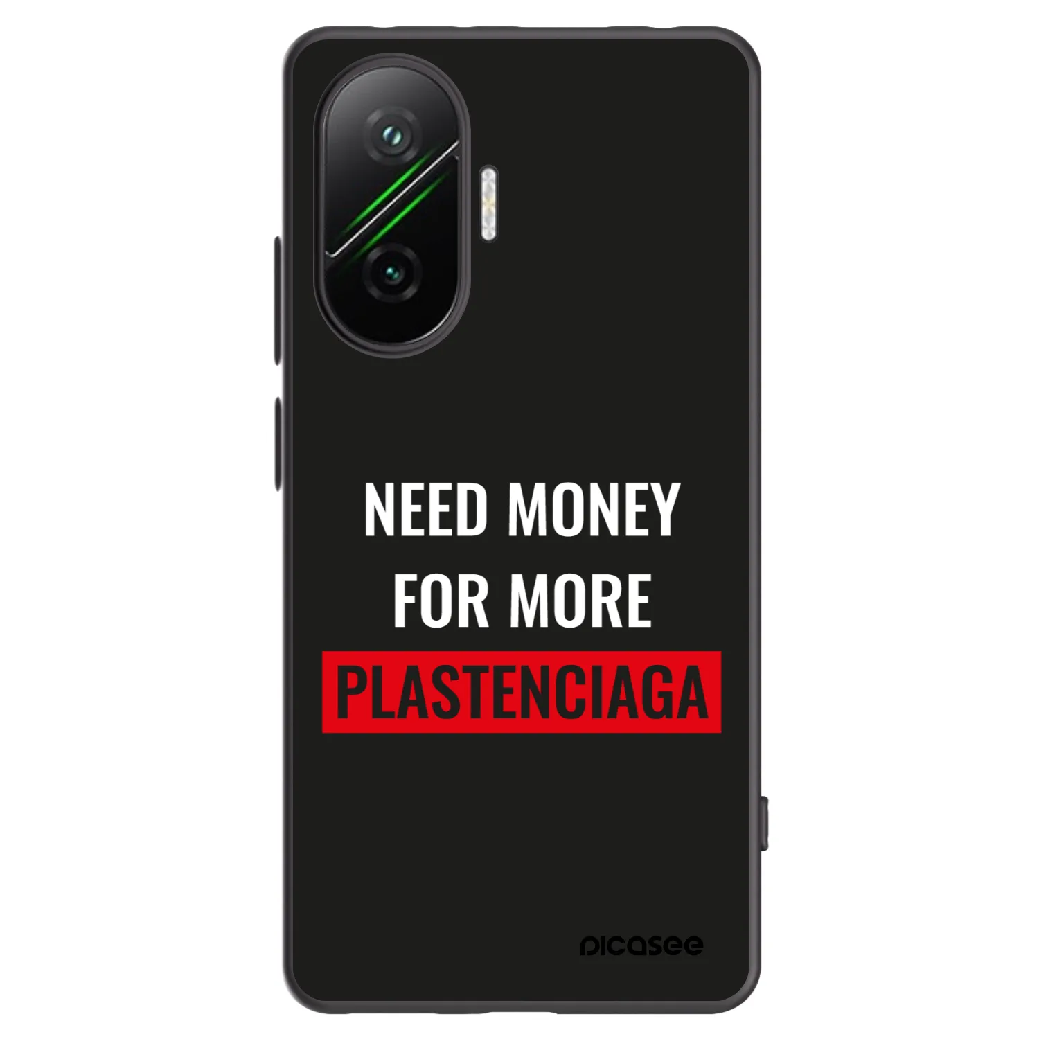 Picasee silikonowe czarne etui na Xiaomi Poco F7 5G - More PLASTENCIAGA