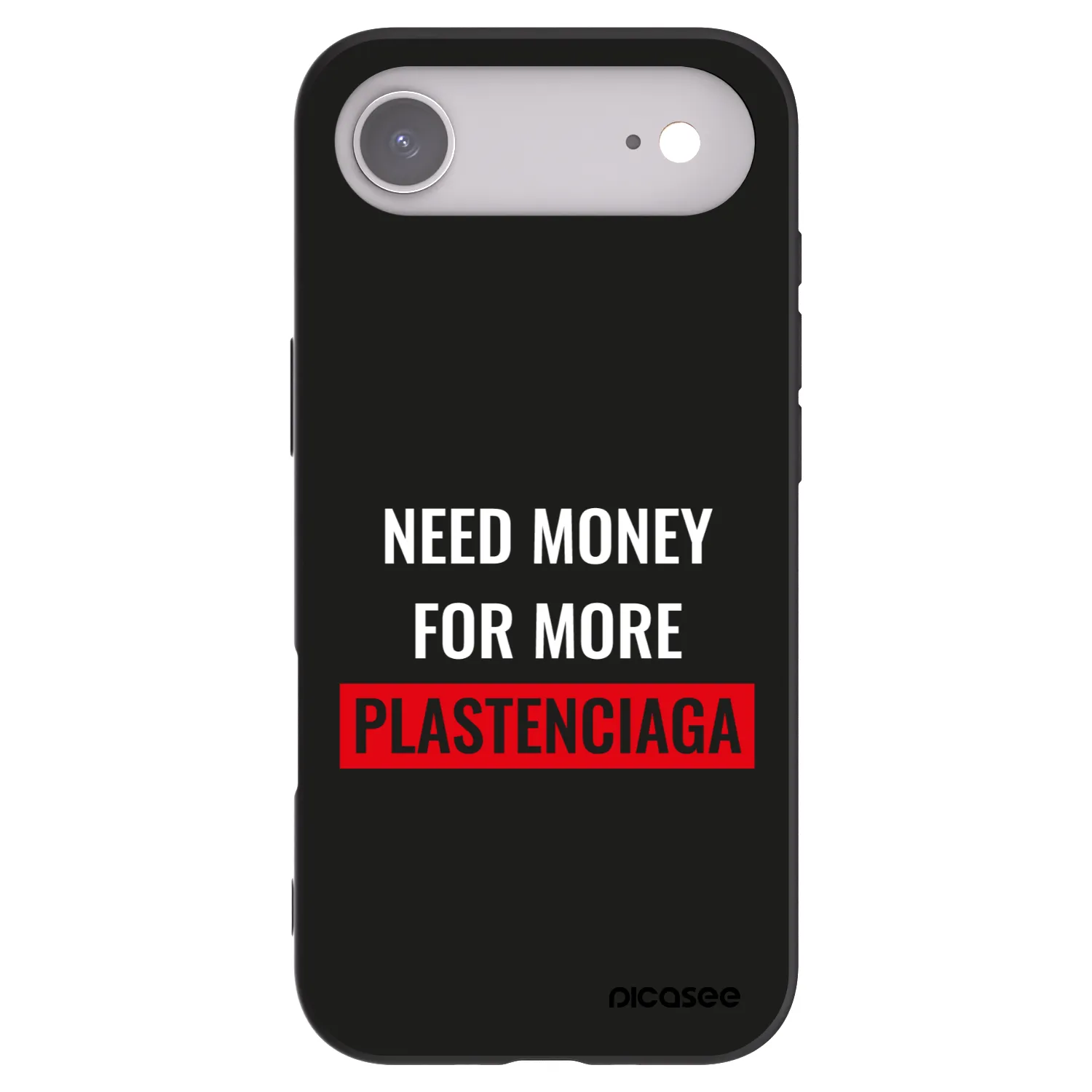 Picasee silikonowe czarne etui na Apple iPhone Air - More PLASTENCIAGA