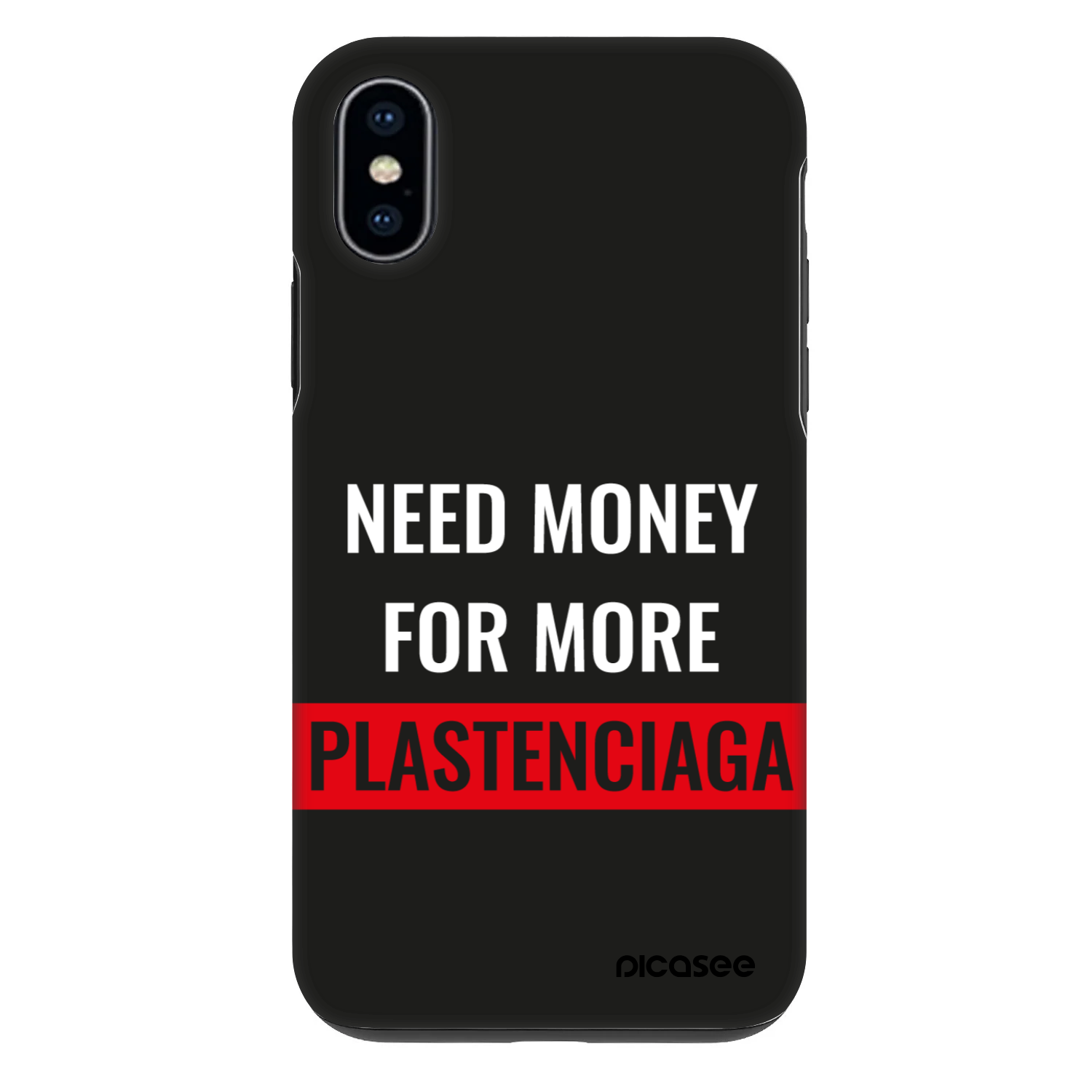 Picasee Fashion Case na Apple iPhone X/XS - More PLASTENCIAGA