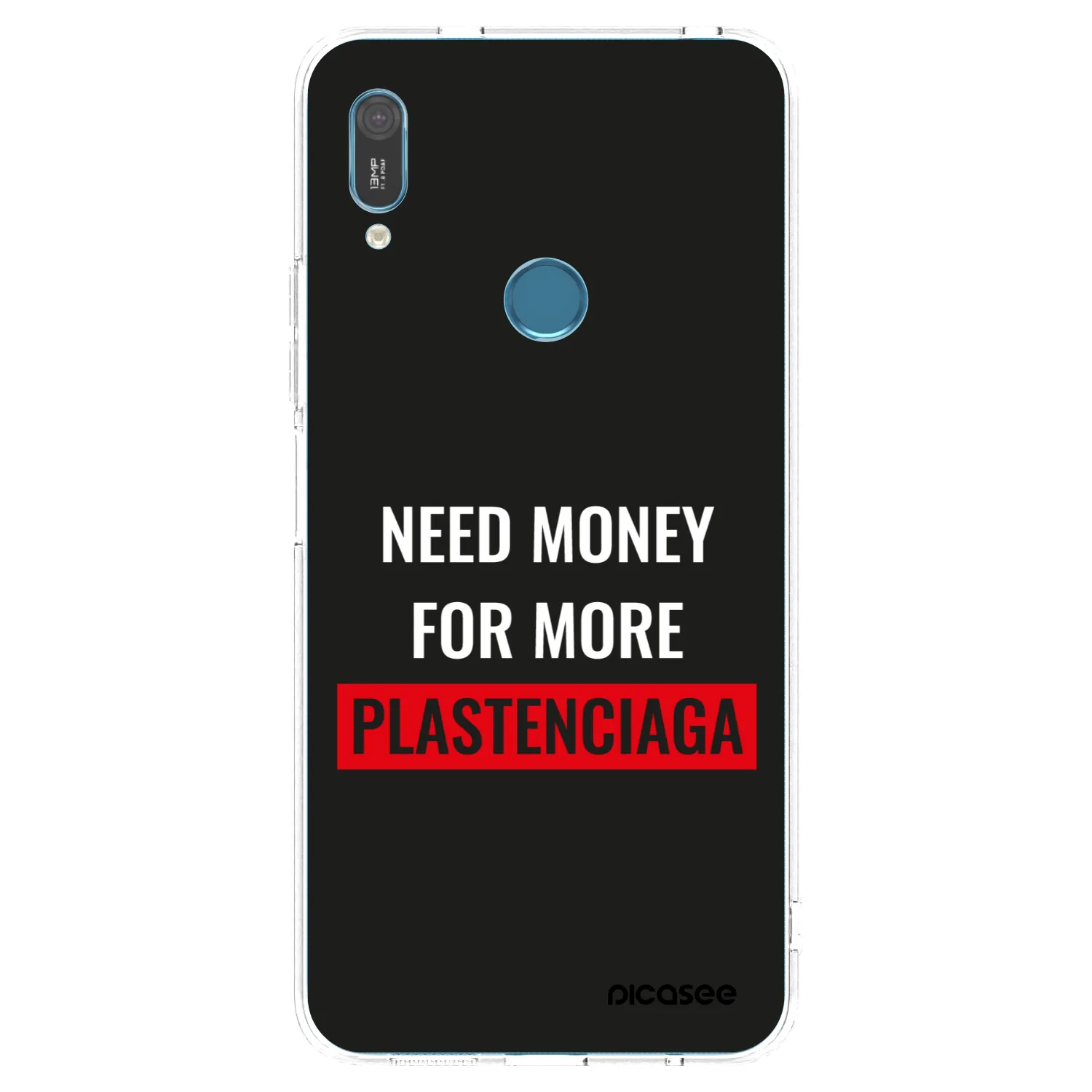 Picasee silikonowe przeźroczyste etui na Huawei Y6 2019 - More PLASTENCIAGA