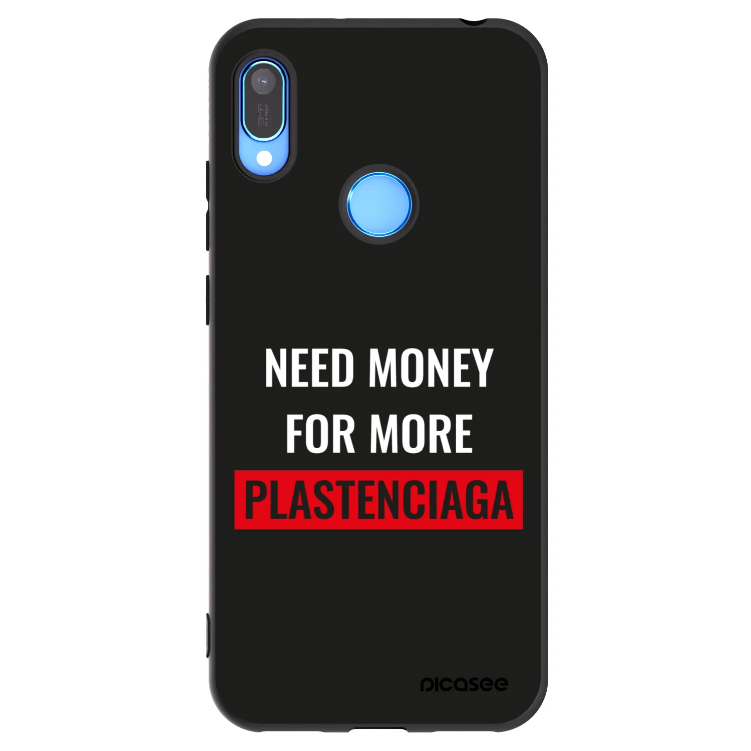 Picasee silikonowe czarne etui na Huawei Y6 2019 - More PLASTENCIAGA