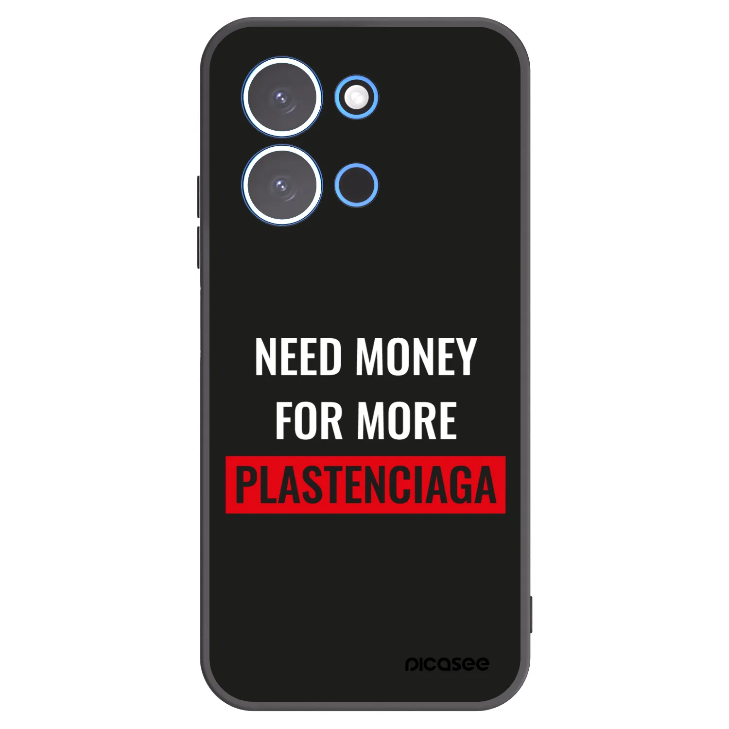 Picasee silikonowe czarne etui na Xiaomi Redmi 15C 4G - More PLASTENCIAGA