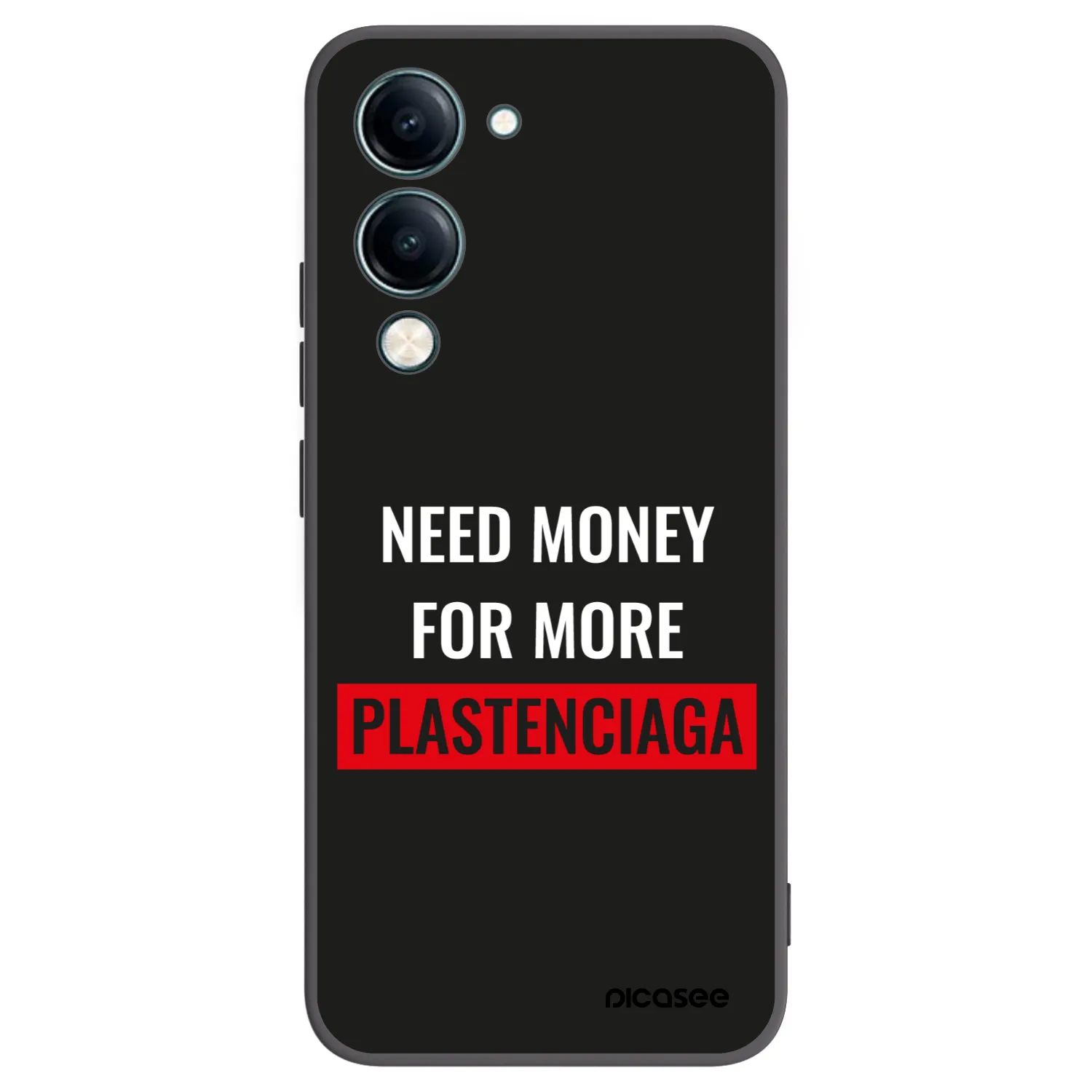 Picasee silikonowe czarne etui na Vivo Y29s 5G - More PLASTENCIAGA