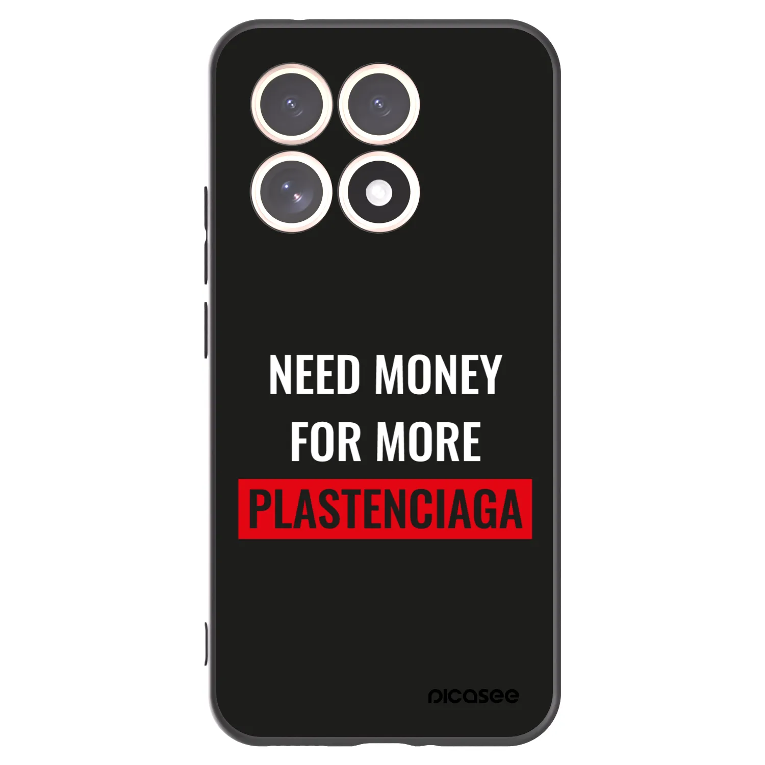 Picasee silikonowe czarne etui na Xiaomi 15T - More PLASTENCIAGA