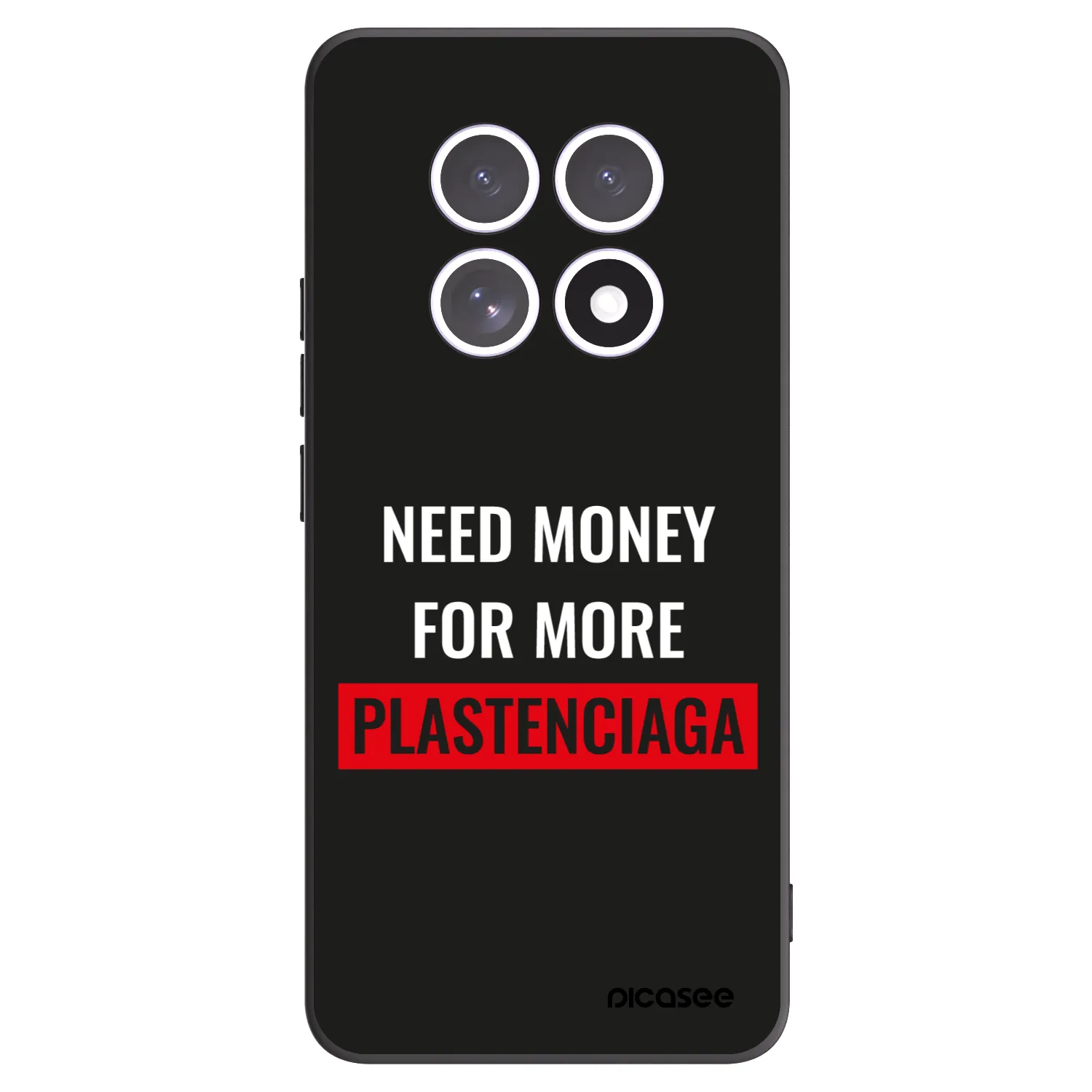 Picasee silikonowe czarne etui na Xiaomi Redmi Note 15 4G - More PLASTENCIAGA