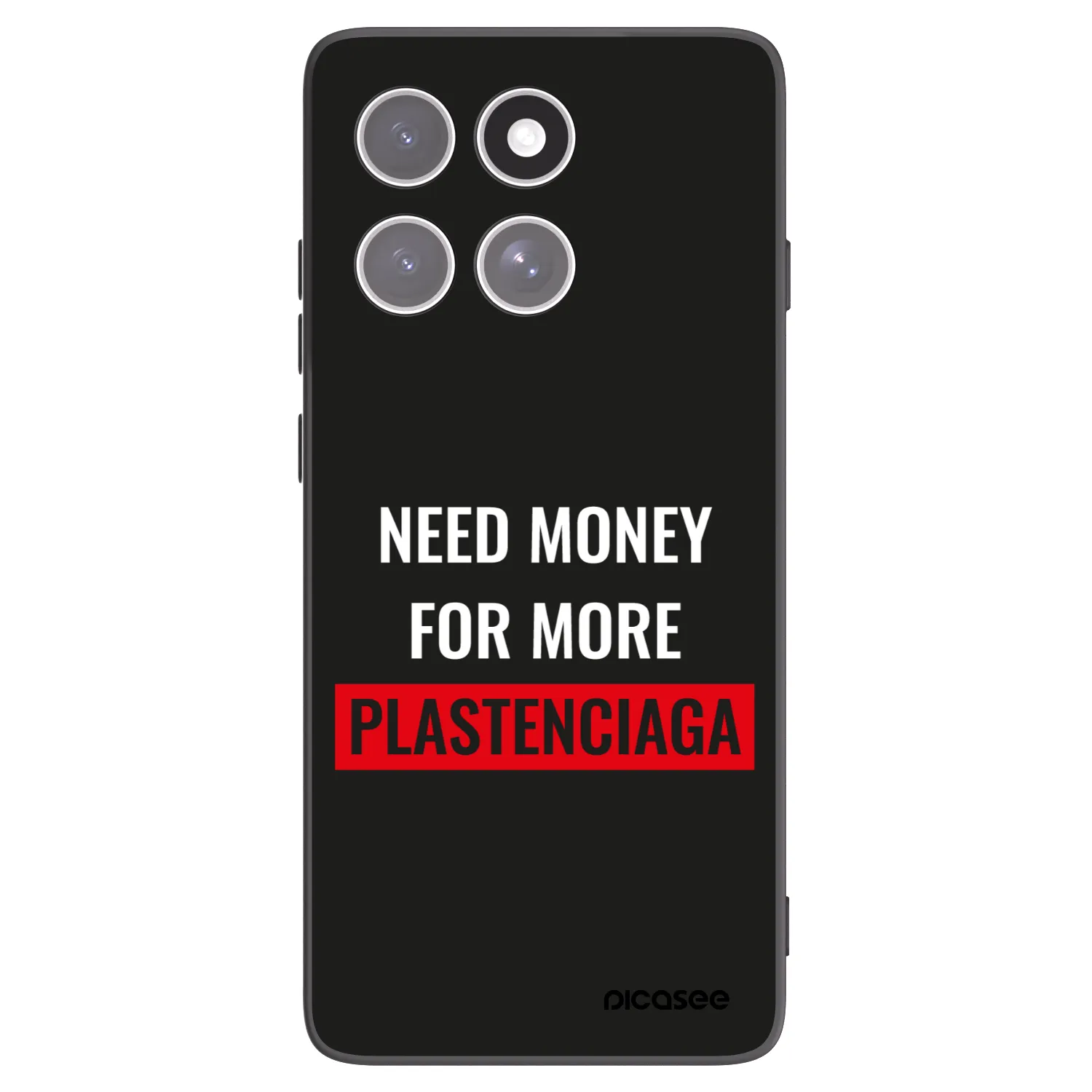 Picasee silikonowe czarne etui na Motorola Edge 60 Fusion - More PLASTENCIAGA