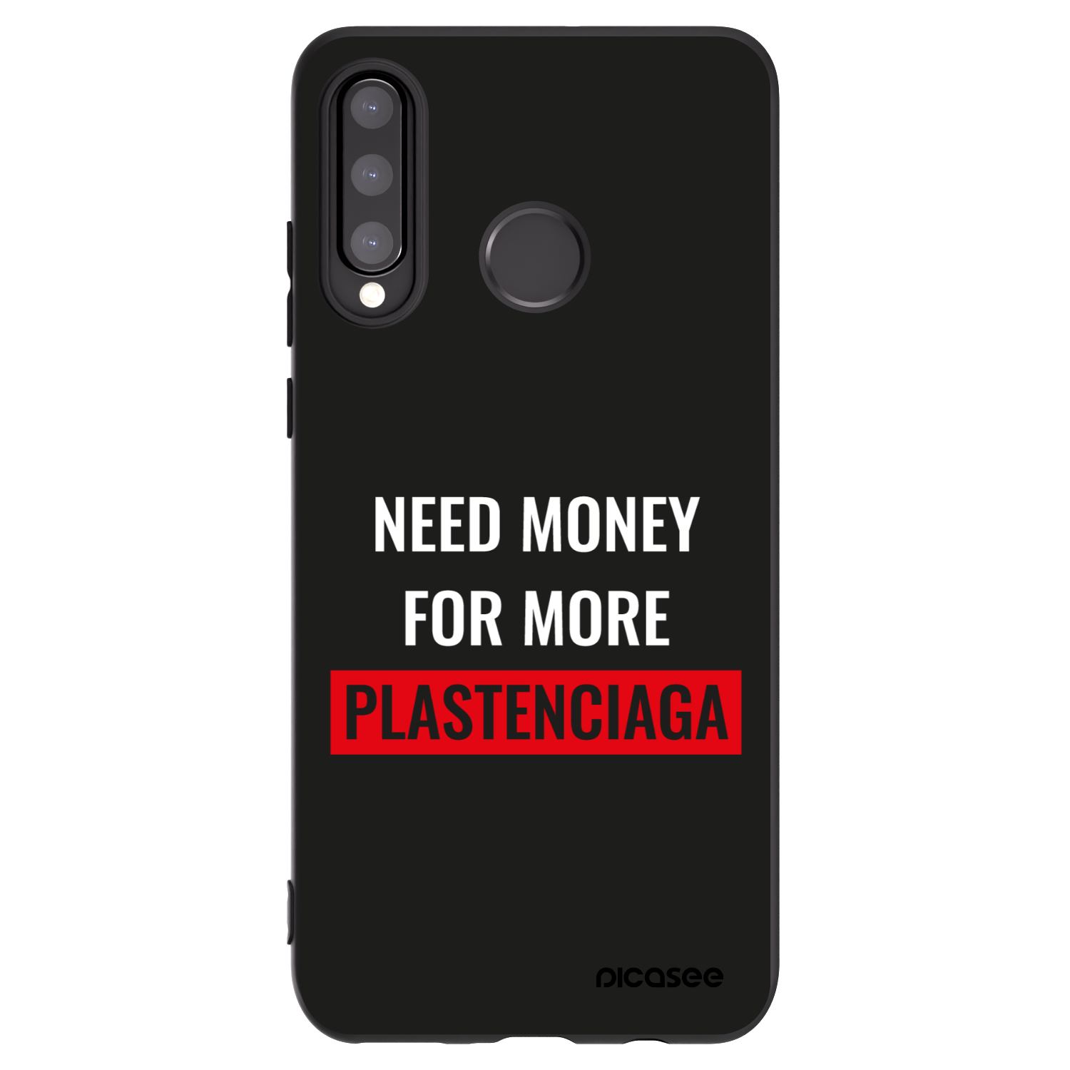 Picasee silikonowe czarne etui na Huawei P30 Lite - More PLASTENCIAGA