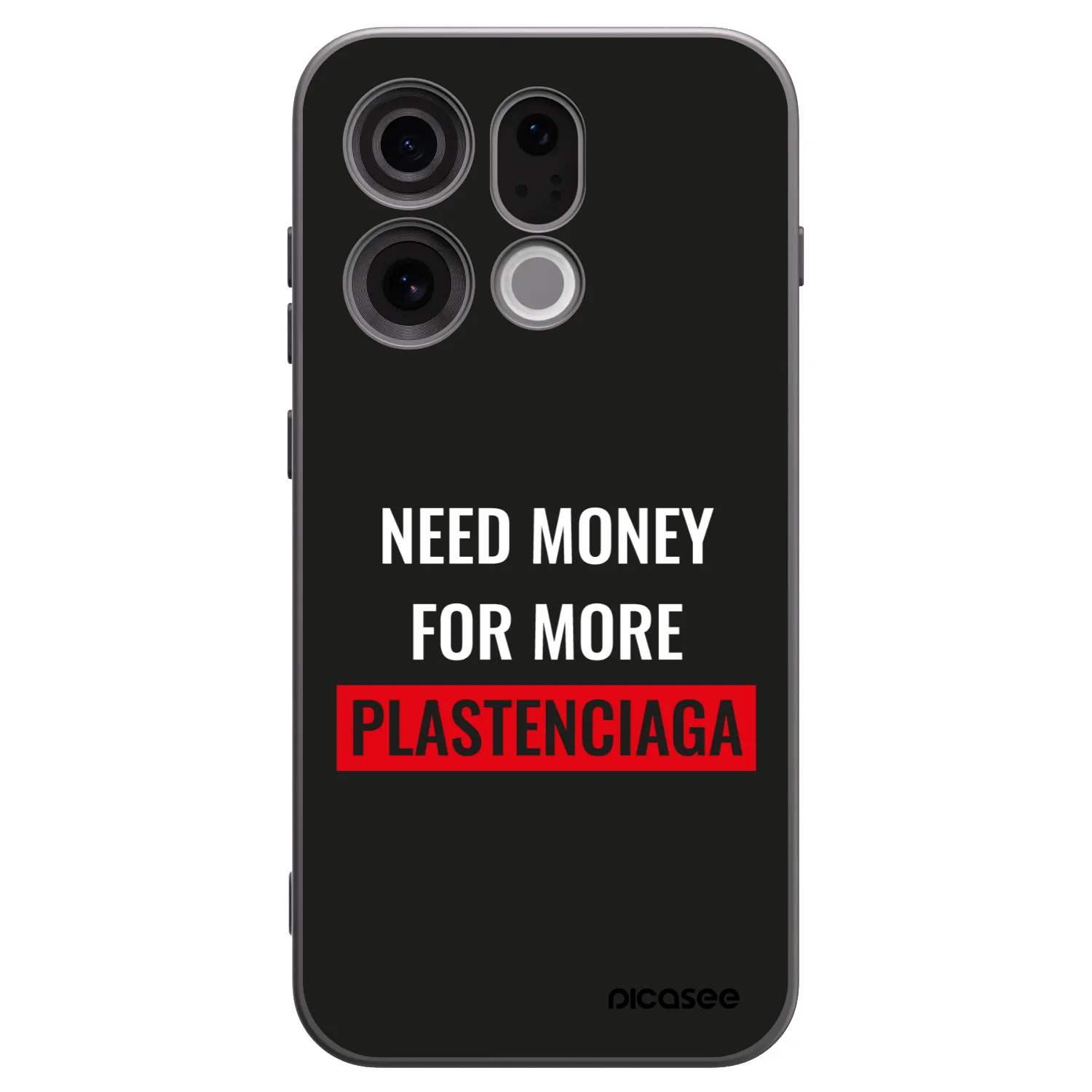 Picasee silikonowe czarne etui na OPPO Find X9 - More PLASTENCIAGA