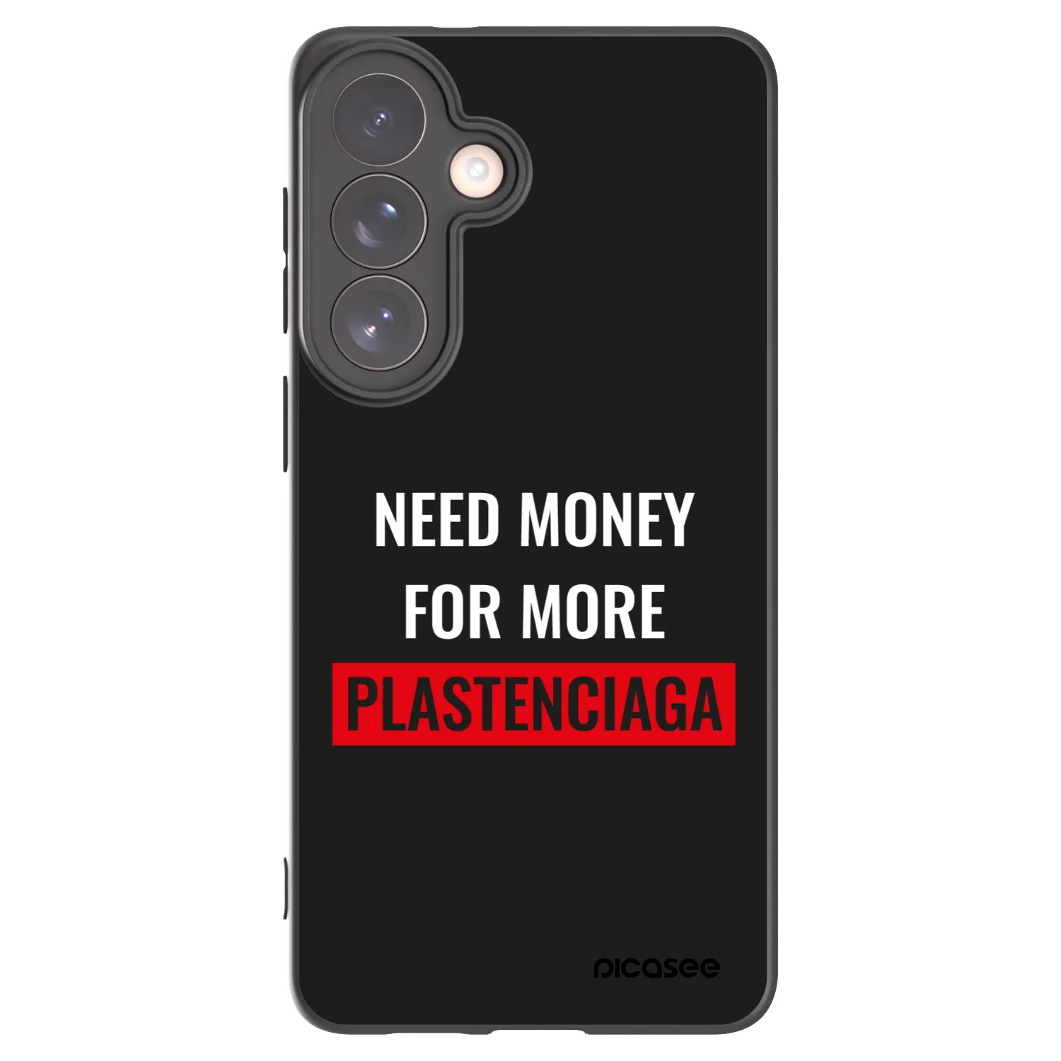 Picasee silikonowe czarne etui na Samsung Galaxy S26+ - More PLASTENCIAGA