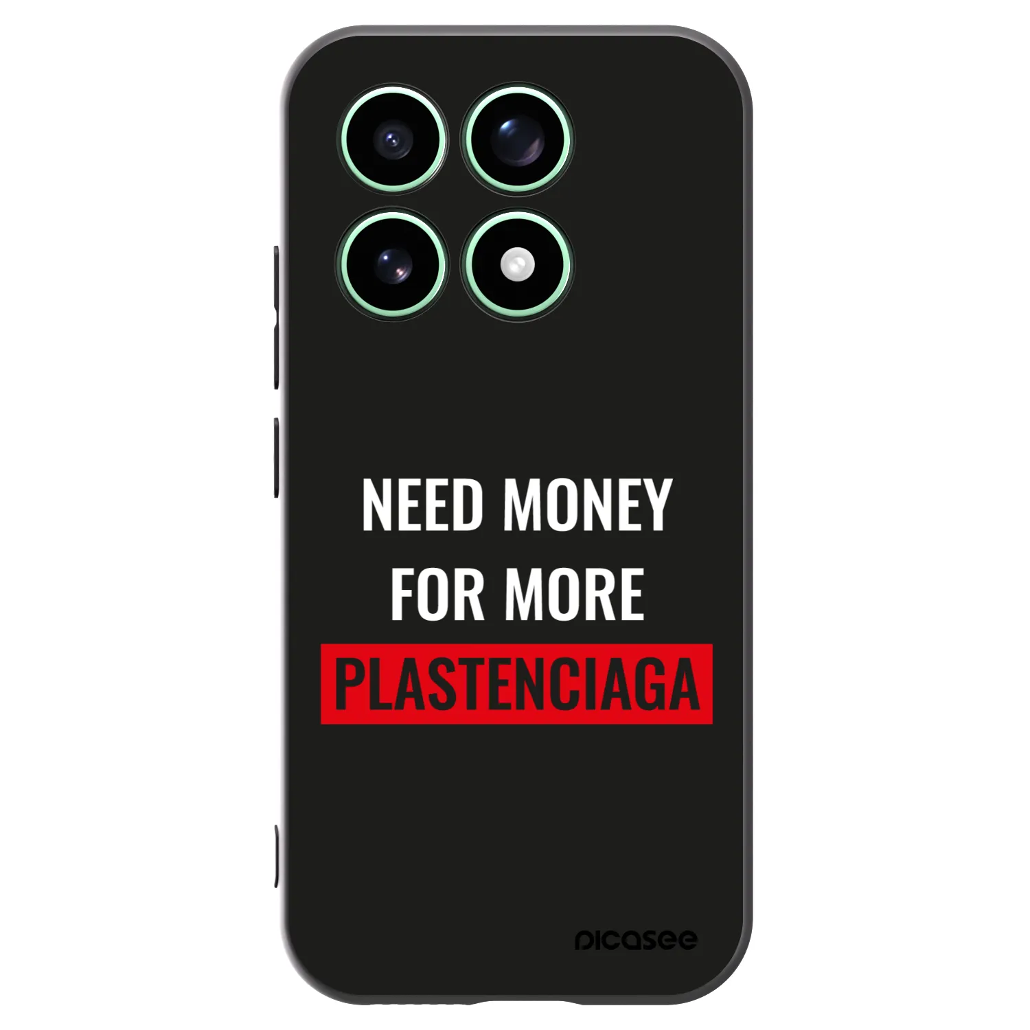 Picasee silikonowe czarne etui na Xiaomi 17 - More PLASTENCIAGA
