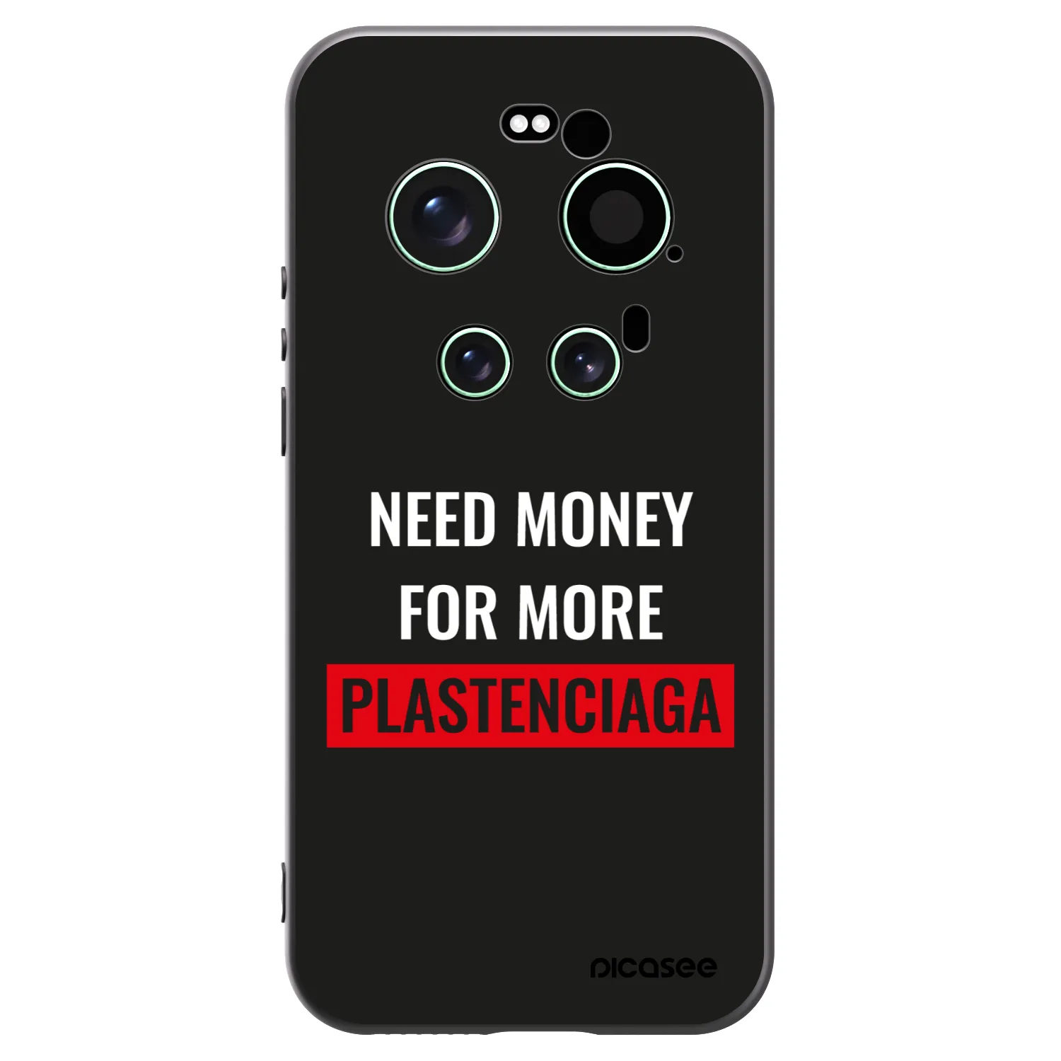 Picasee silikonowe czarne etui na Xiaomi 17 Ultra - More PLASTENCIAGA