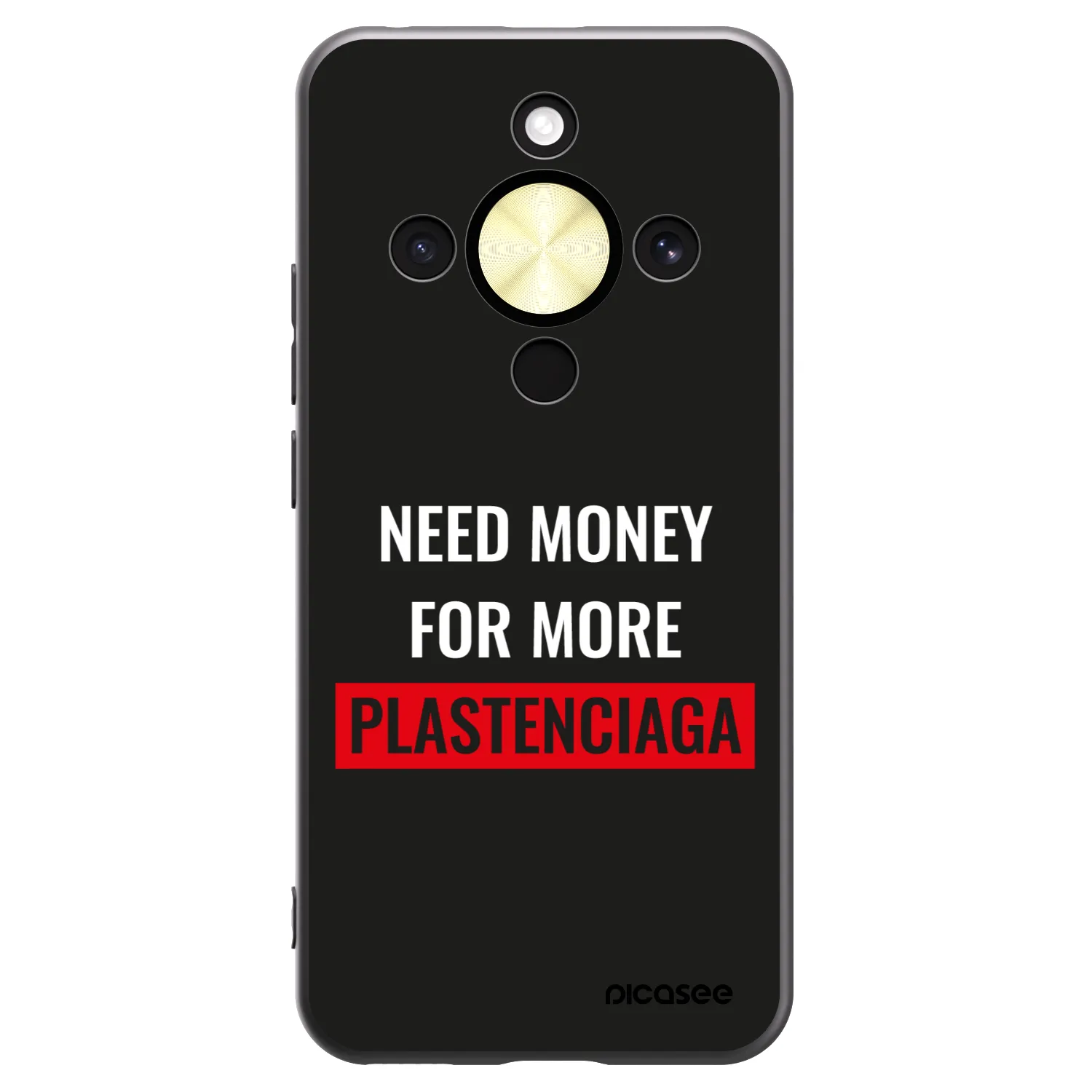 Picasee silikonowe czarne etui na Honor Magic8 Lite 5G - More PLASTENCIAGA