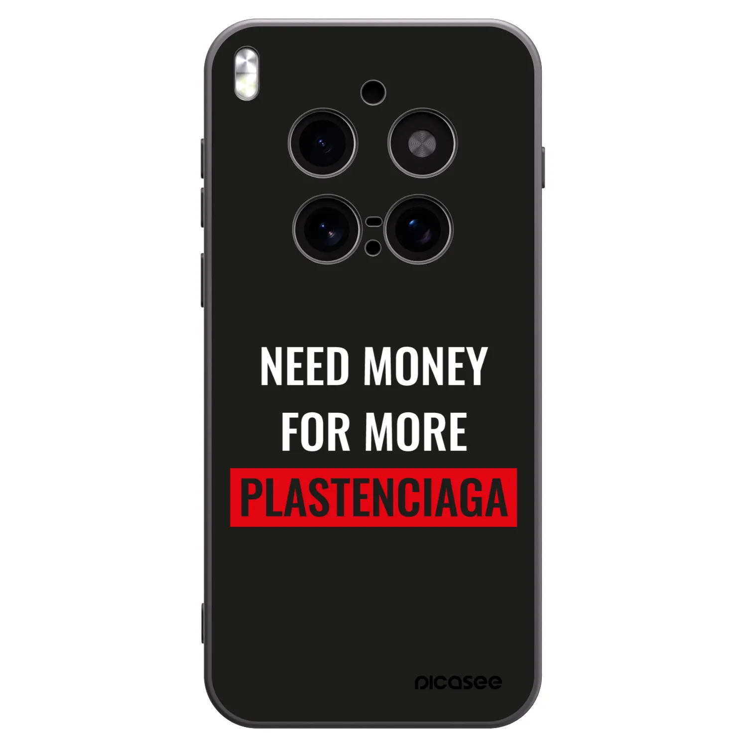 Picasee silikonowe czarne etui na Vivo X300 Pro - More PLASTENCIAGA