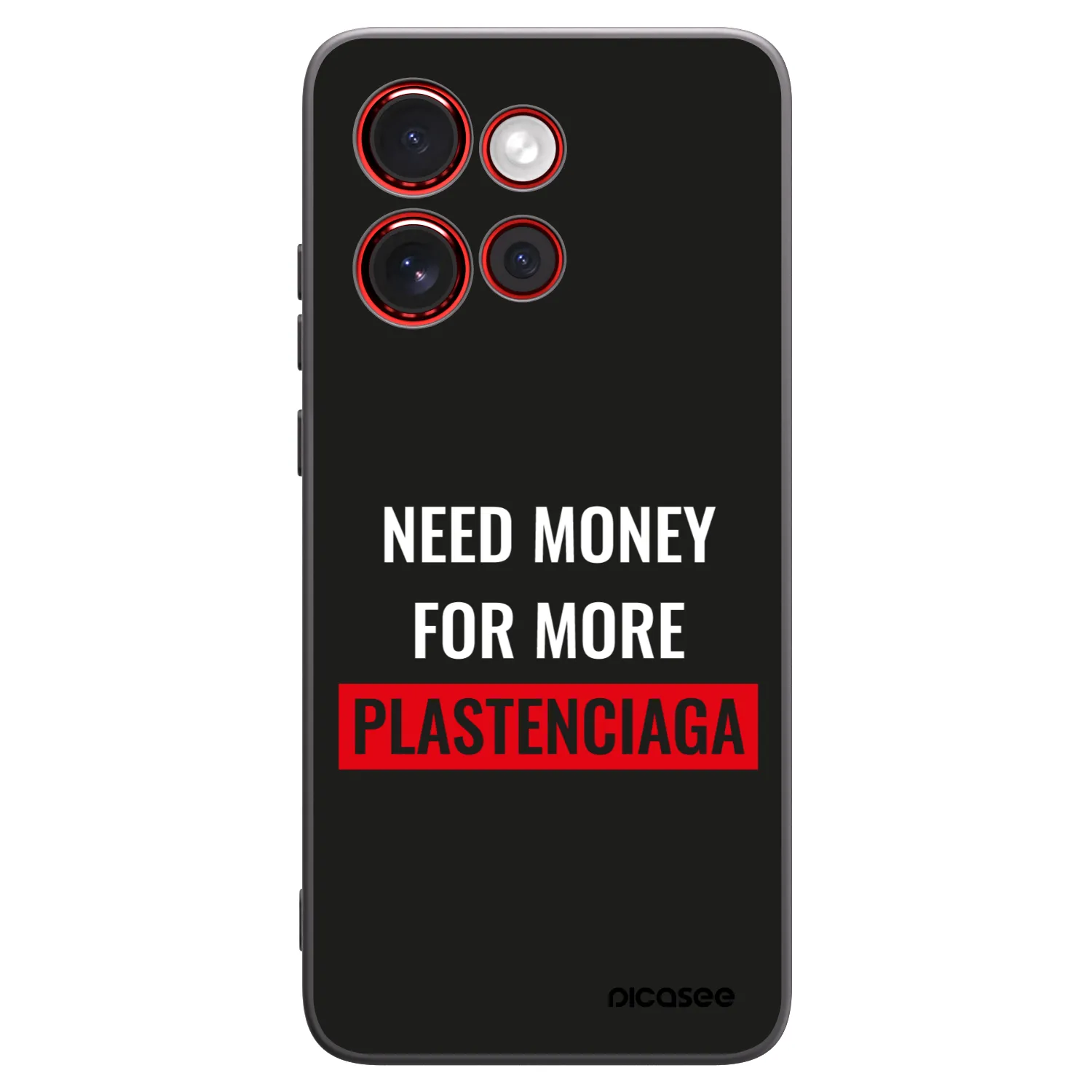 Picasee silikonowe czarne etui na Motorola Edge 60 Neo 5G - More PLASTENCIAGA