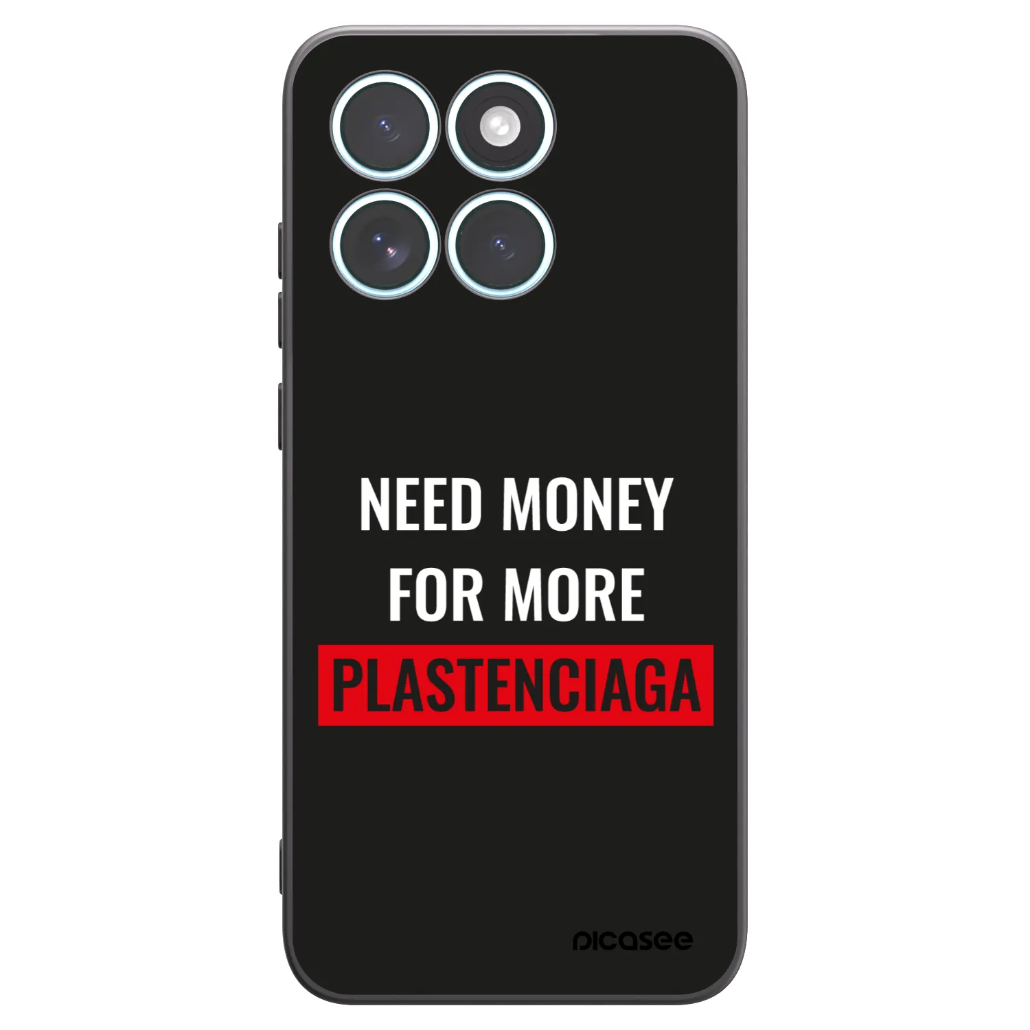Picasee silikonowe czarne etui na Motorola Edge 70 Fusion - More PLASTENCIAGA