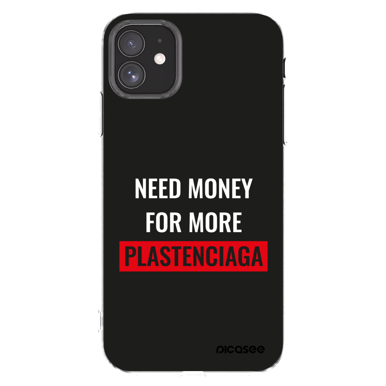 Picasee silikonowe przeźroczyste etui na Apple iPhone 11 - More PLASTENCIAGA