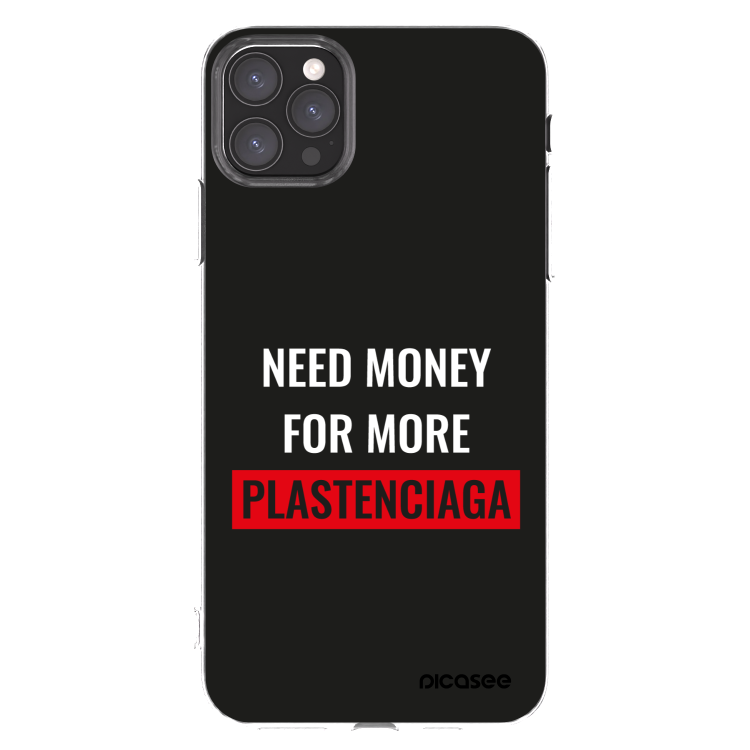 Picasee silikonowe przeźroczyste etui na Apple iPhone 11 Pro Max - More PLASTENCIAGA