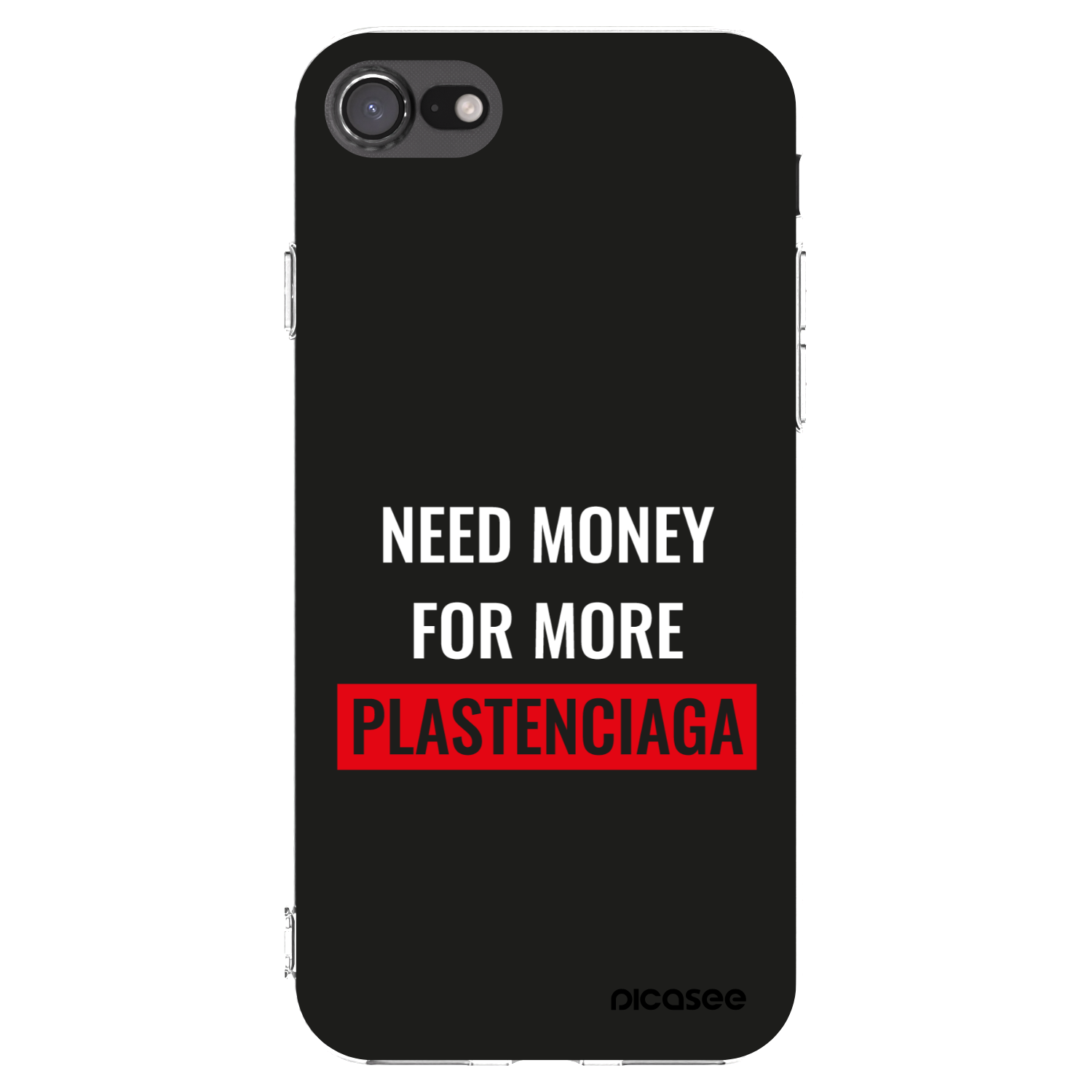 Picasee silikonowe przeźroczyste etui na Apple iPhone 8 - More PLASTENCIAGA