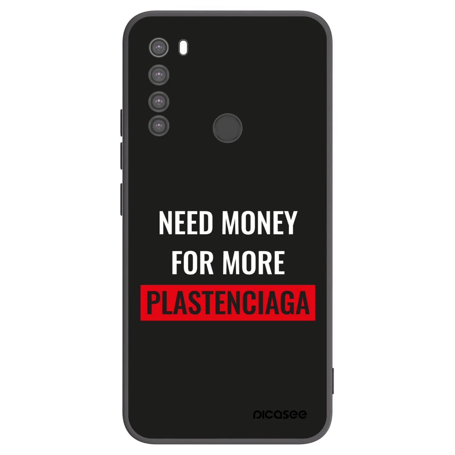 Picasee silikonowe czarne etui na Xiaomi Redmi Note 8 - More PLASTENCIAGA