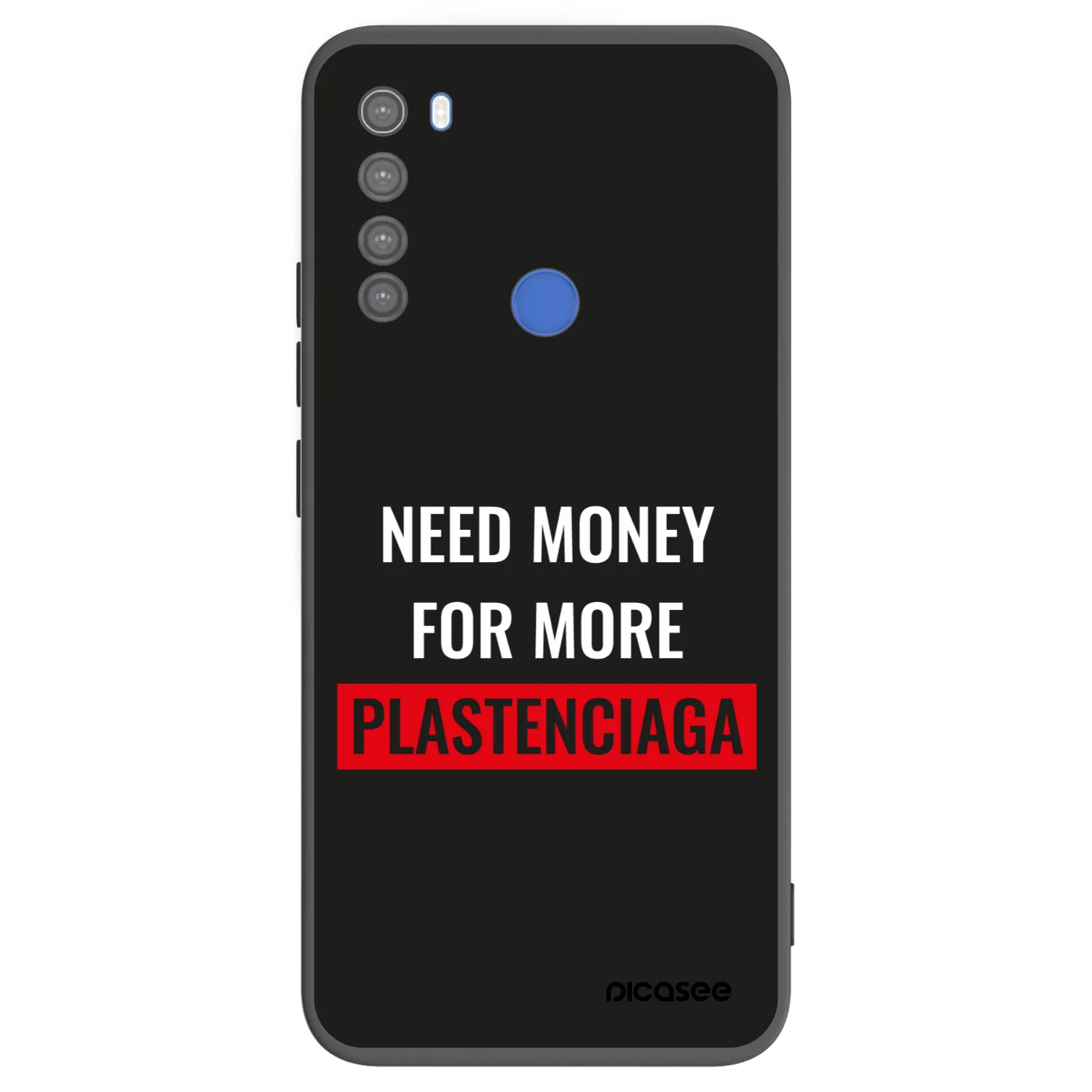 Picasee silikonowe czarne etui na Xiaomi Redmi Note 8T - More PLASTENCIAGA