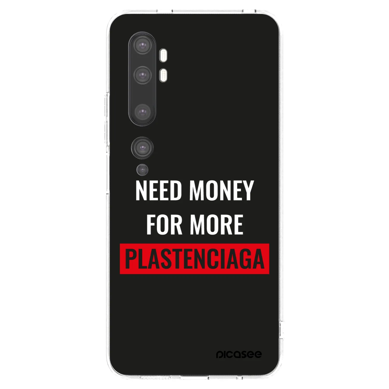 Picasee silikonowe przeźroczyste etui na Xiaomi Mi Note 10 (Pro) - More PLASTENCIAGA