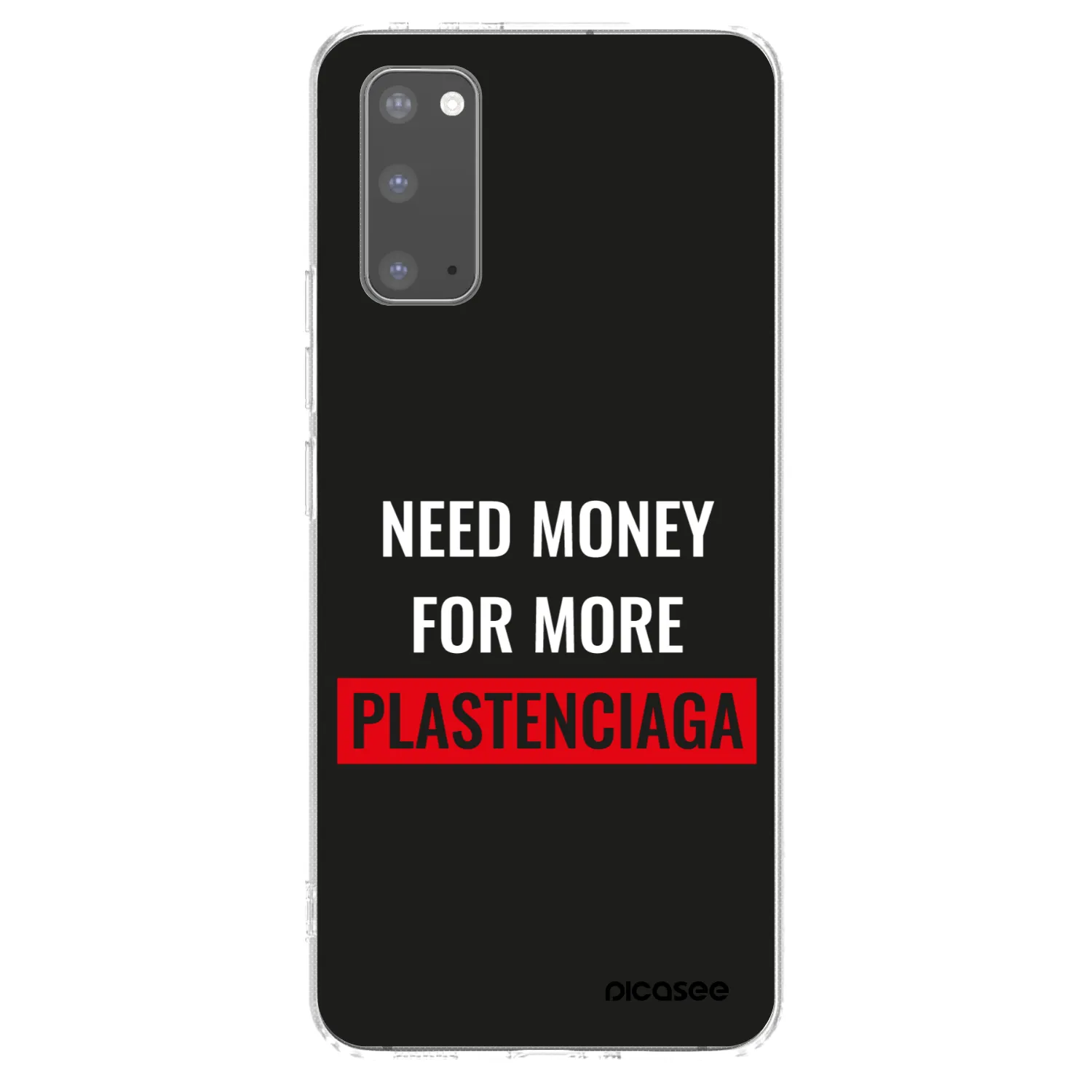 Picasee silikonowe przeźroczyste etui na Samsung Galaxy S20 G980F - More PLASTENCIAGA