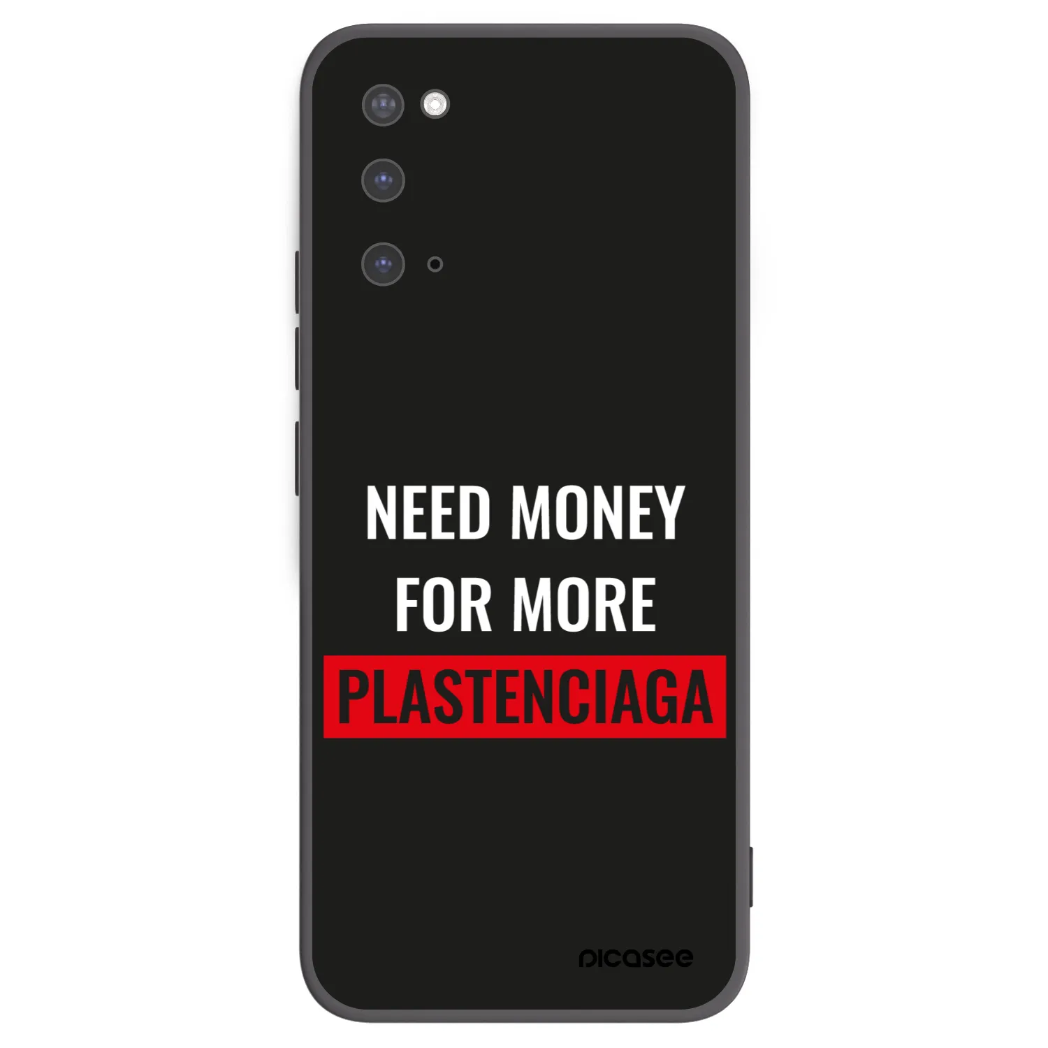 Picasee silikonowe czarne etui na Samsung Galaxy S20 G980F - More PLASTENCIAGA