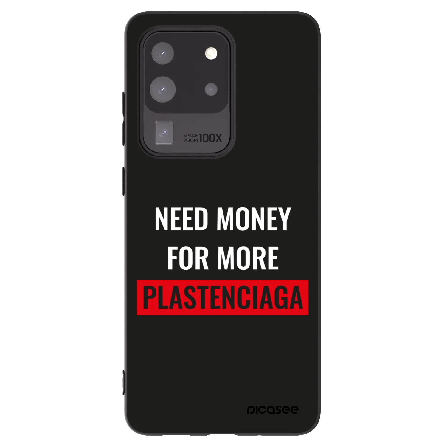 Picasee silikonowe czarne etui na Samsung Galaxy S20 Ultra 5G G988F - More PLASTENCIAGA