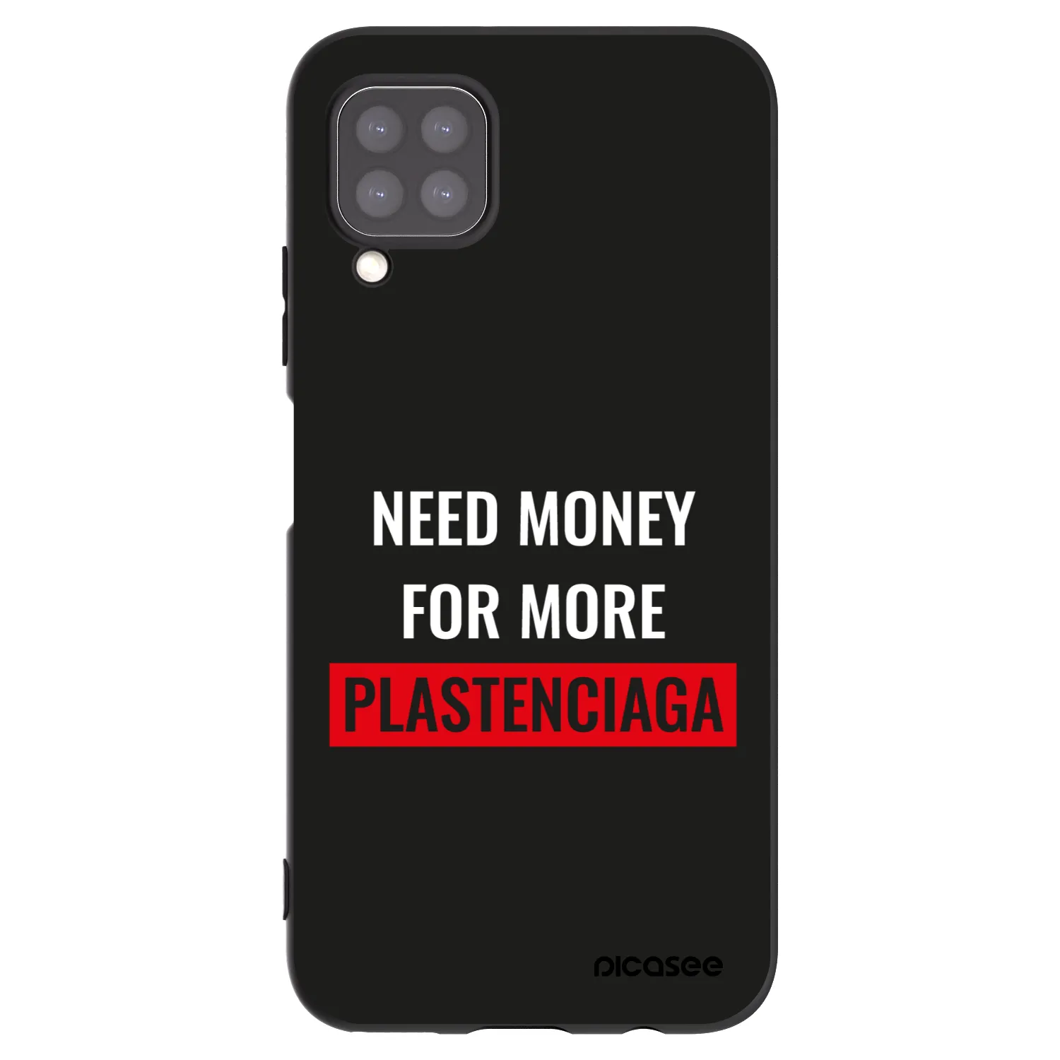 Picasee silikonowe czarne etui na Huawei P40 Lite - More PLASTENCIAGA