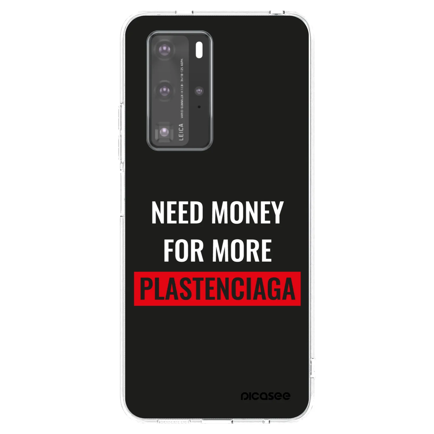 Picasee silikonowe przeźroczyste etui na Huawei P40 Pro - More PLASTENCIAGA