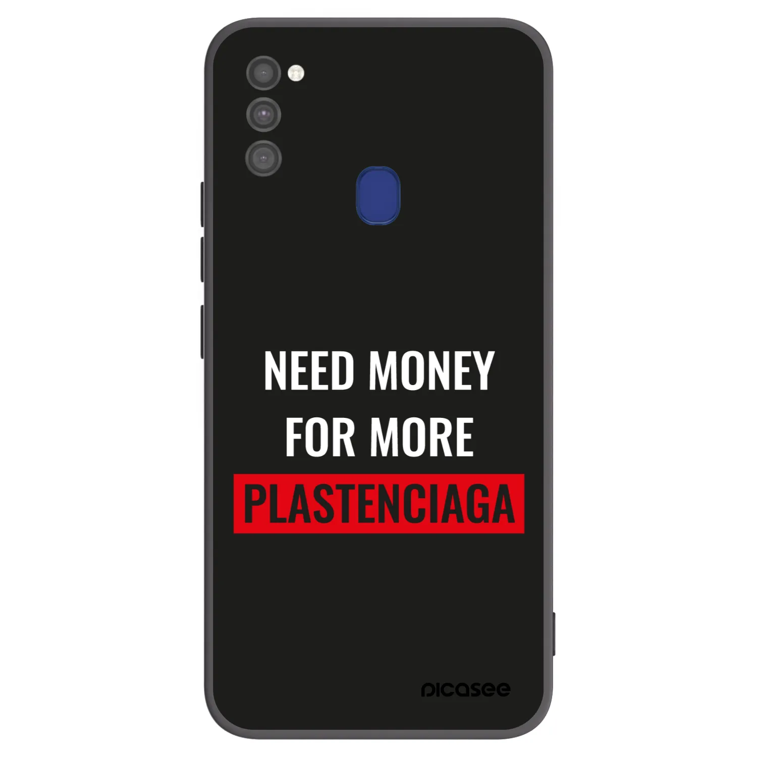 Picasee silikonowe czarne etui na Samsung Galaxy M21 M215F - More PLASTENCIAGA