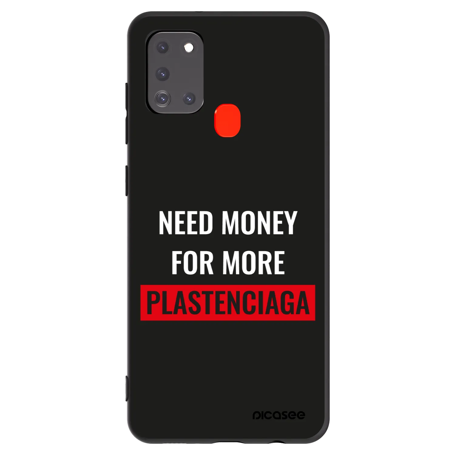 Picasee silikonowe czarne etui na Samsung Galaxy A21s - More PLASTENCIAGA