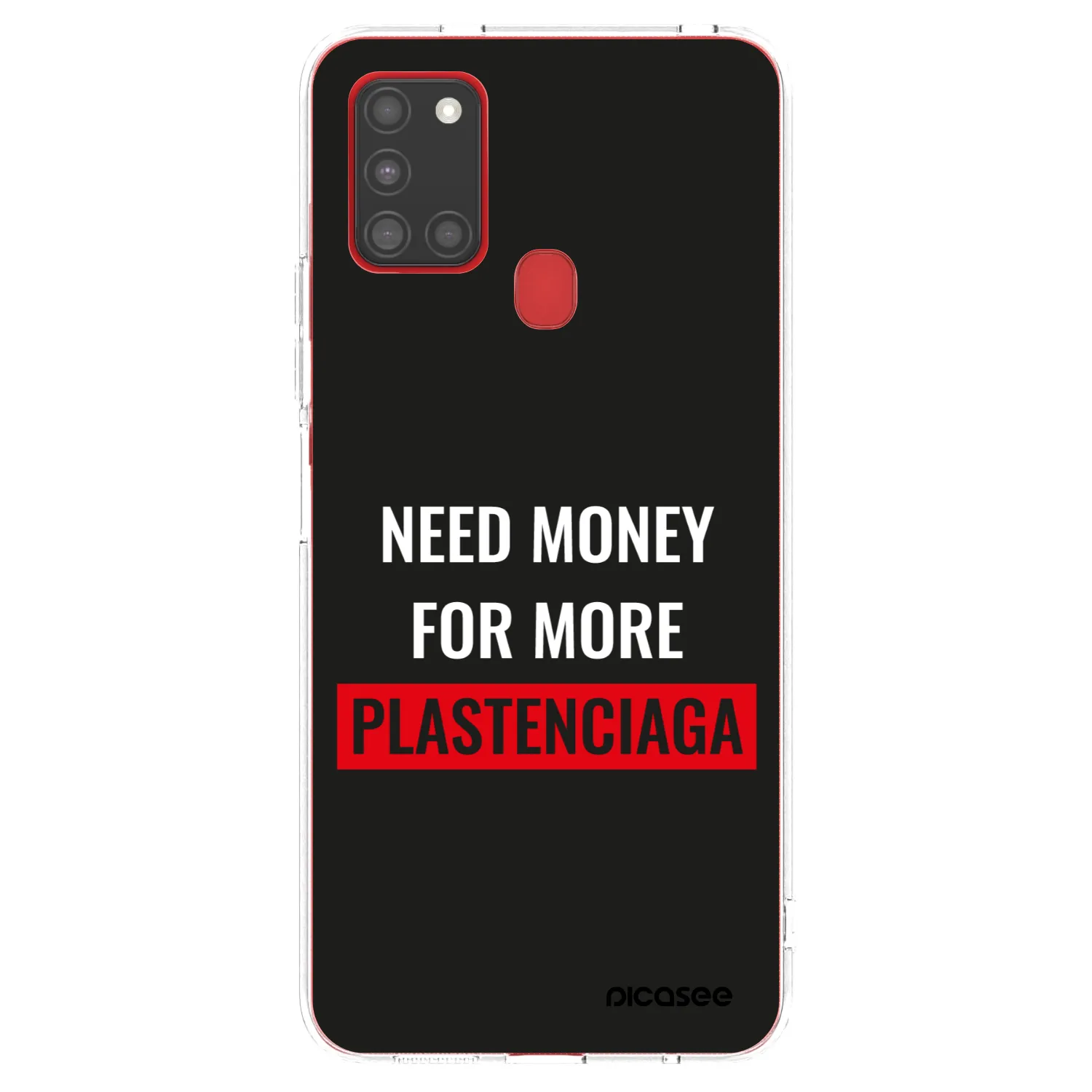 Picasee silikonowe przeźroczyste etui na Samsung Galaxy A21s - More PLASTENCIAGA