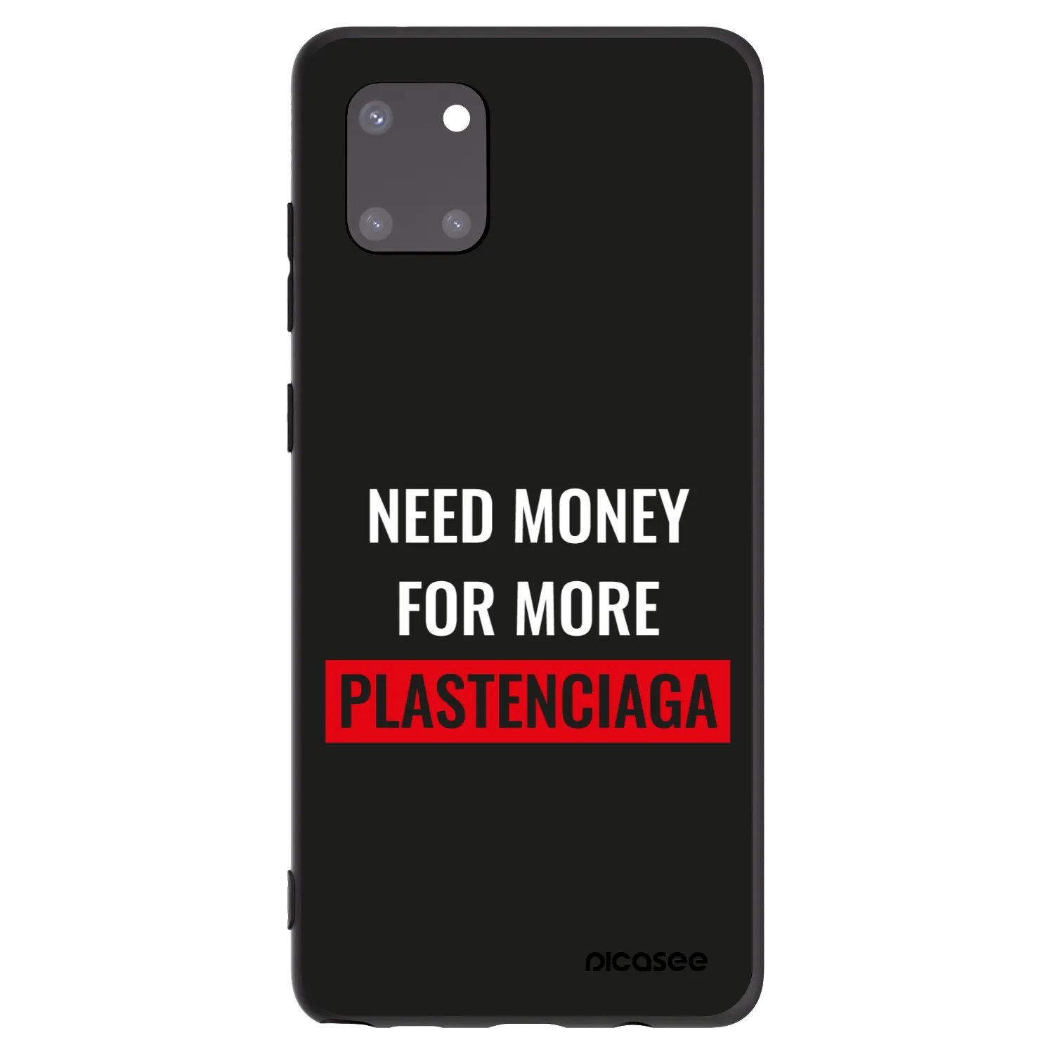 Picasee silikonowe czarne etui na Samsung Galaxy Note 10 Lite N770F - More PLASTENCIAGA