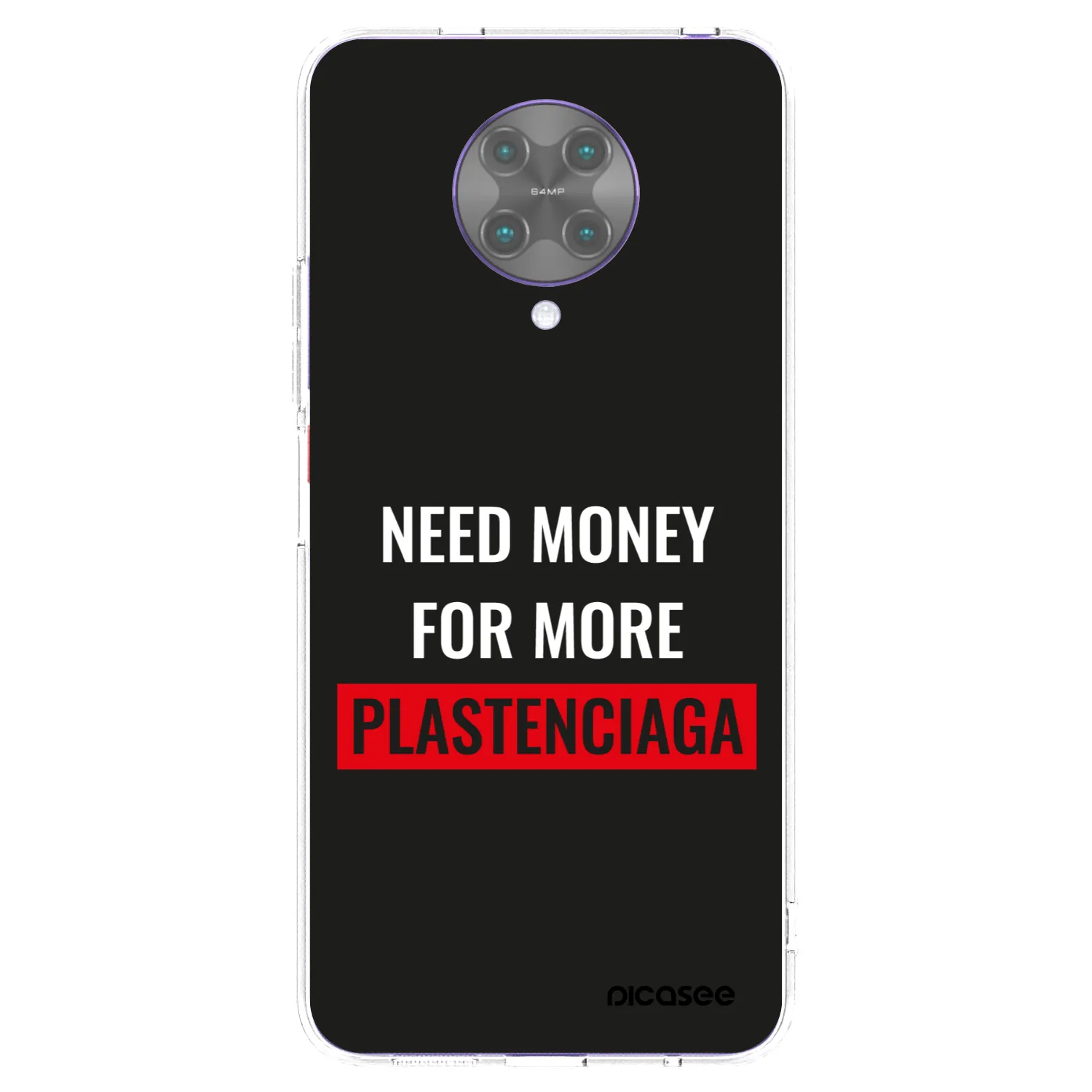 Picasee silikonowe przeźroczyste etui na Xiaomi Poco F2 Pro - More PLASTENCIAGA