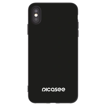 Picasee silikonowe czarne etui na Apple iPhone XS Max - Picasee