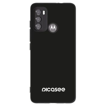 Picasee silikonowe czarne etui na Motorola Moto G60 - Picasee