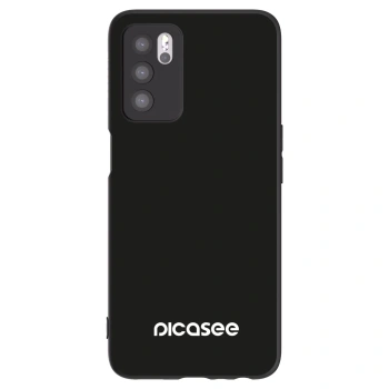 Picasee silikonowe czarne etui na OPPO A16 - Picasee