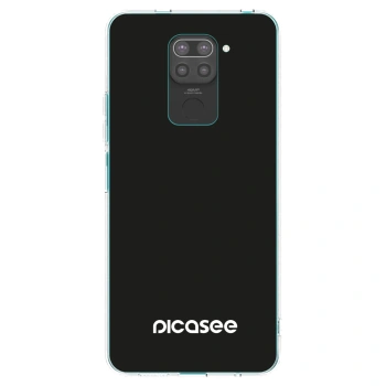 Picasee silikonowe czarne etui na Xiaomi Redmi Note 9 - Picasee