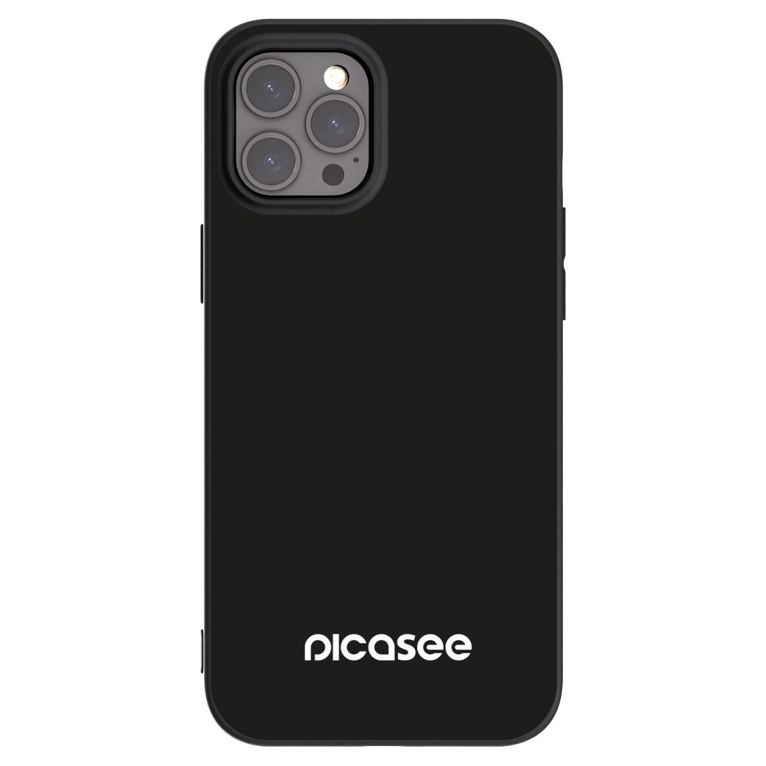 Picasee silikonowe czarne etui na Apple iPhone 12 Pro Max - Picasee