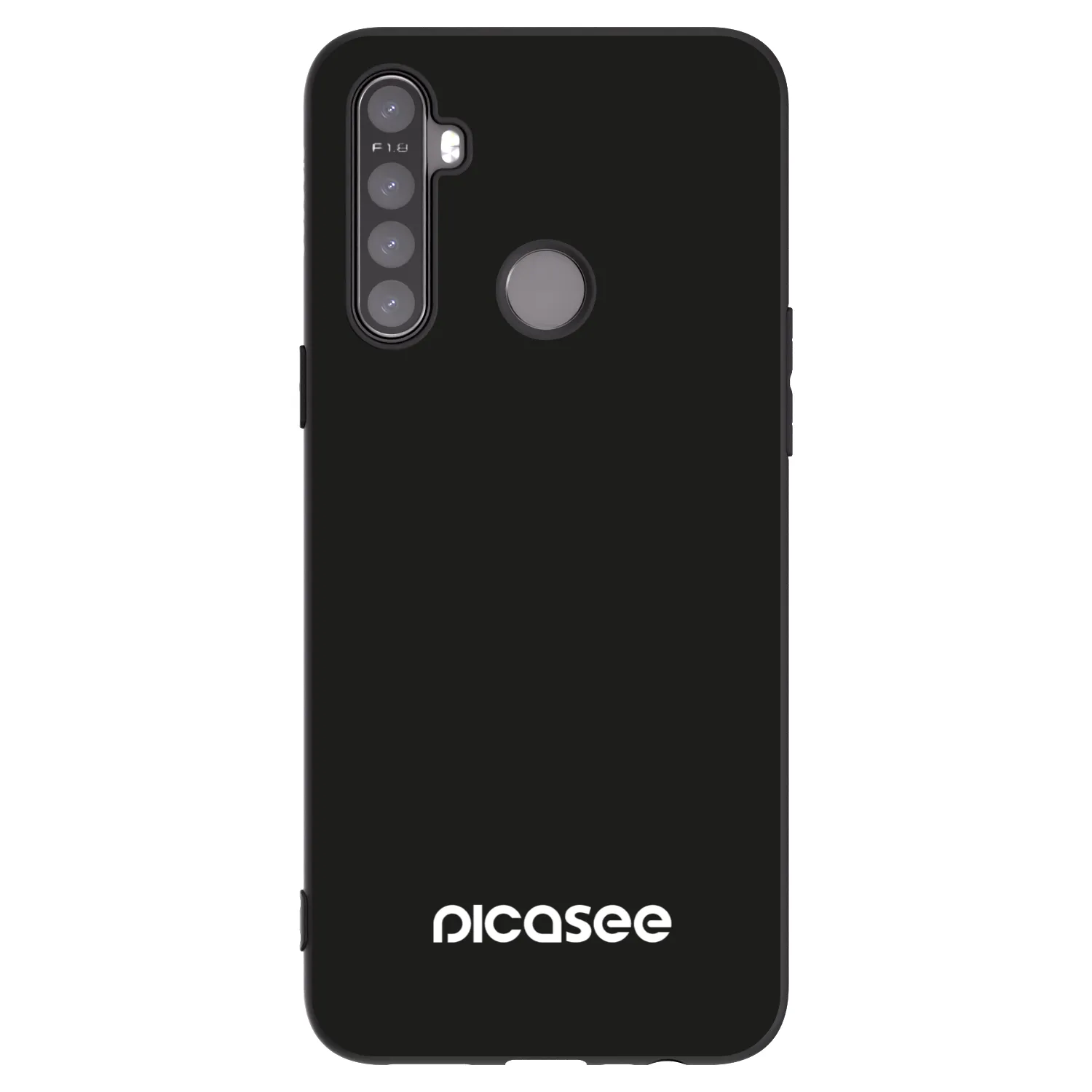 Picasee silikonowe czarne etui na Realme 5 - Picasee