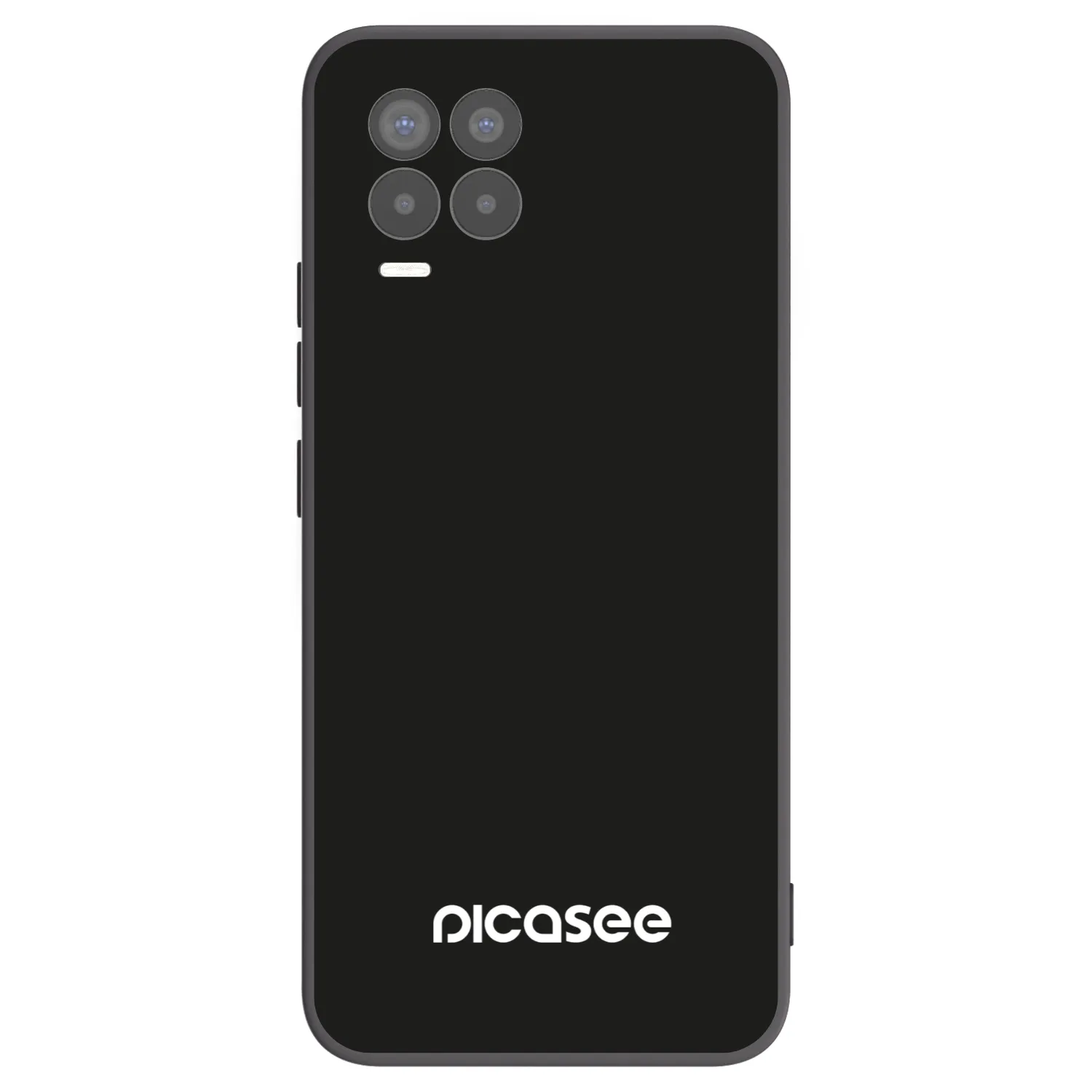 Picasee silikonowe czarne etui na Realme 8 4G - Picasee