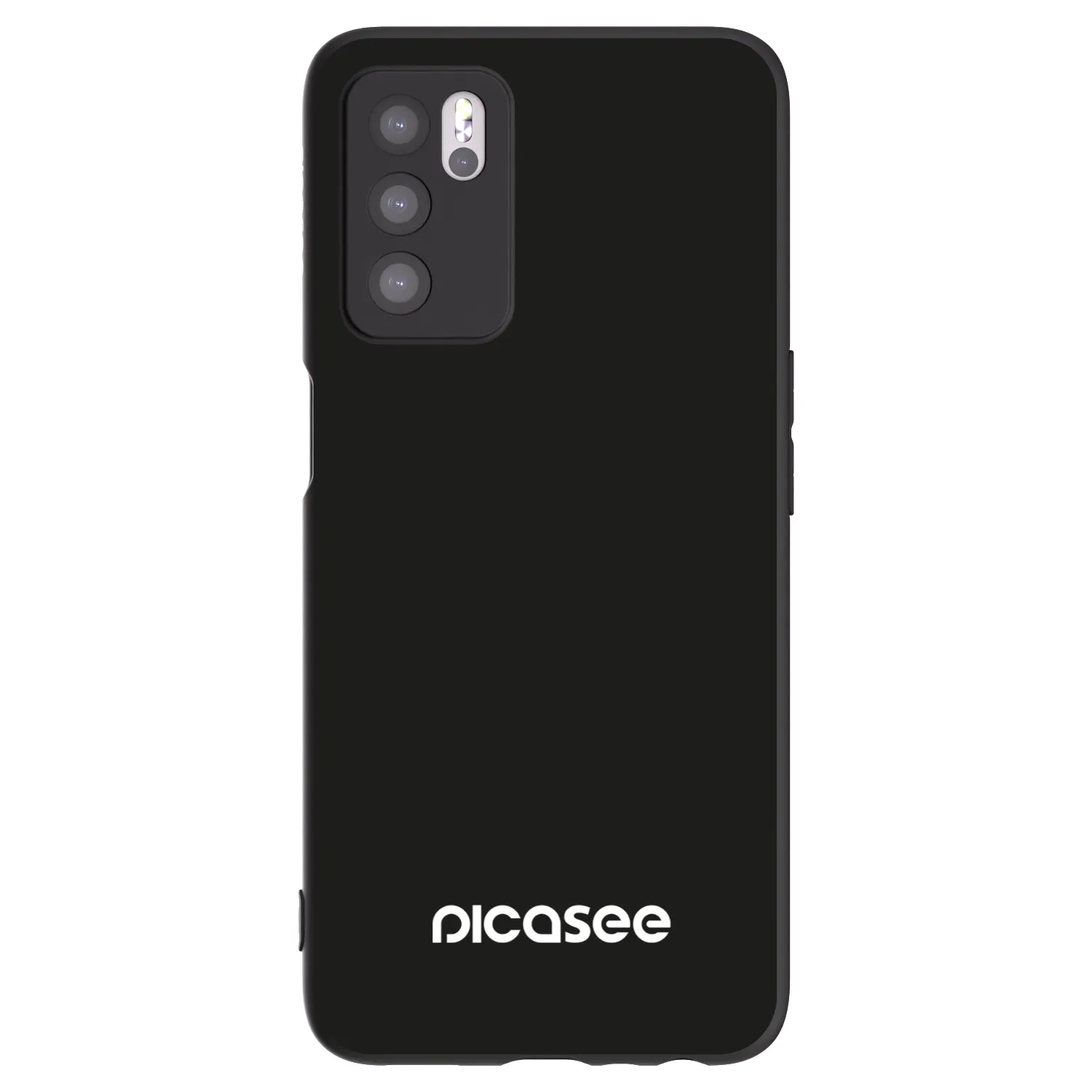 Picasee silikonowe czarne etui na OPPO A16 - Picasee