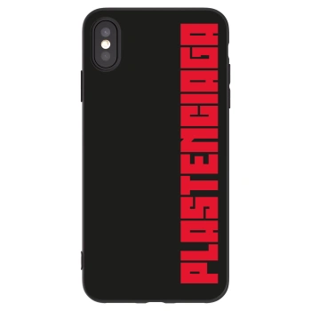 Picasee silikonowe czarne etui na Apple iPhone XS Max - Plastenciaga