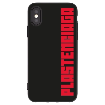 Picasee silikonowe czarne etui na Apple iPhone X/XS - Plastenciaga
