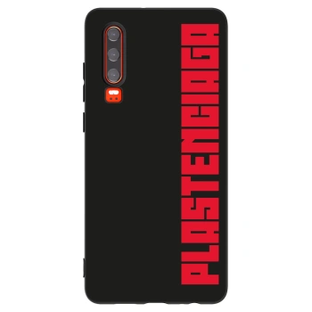 Picasee silikonowe czarne etui na Huawei P30 - Plastenciaga